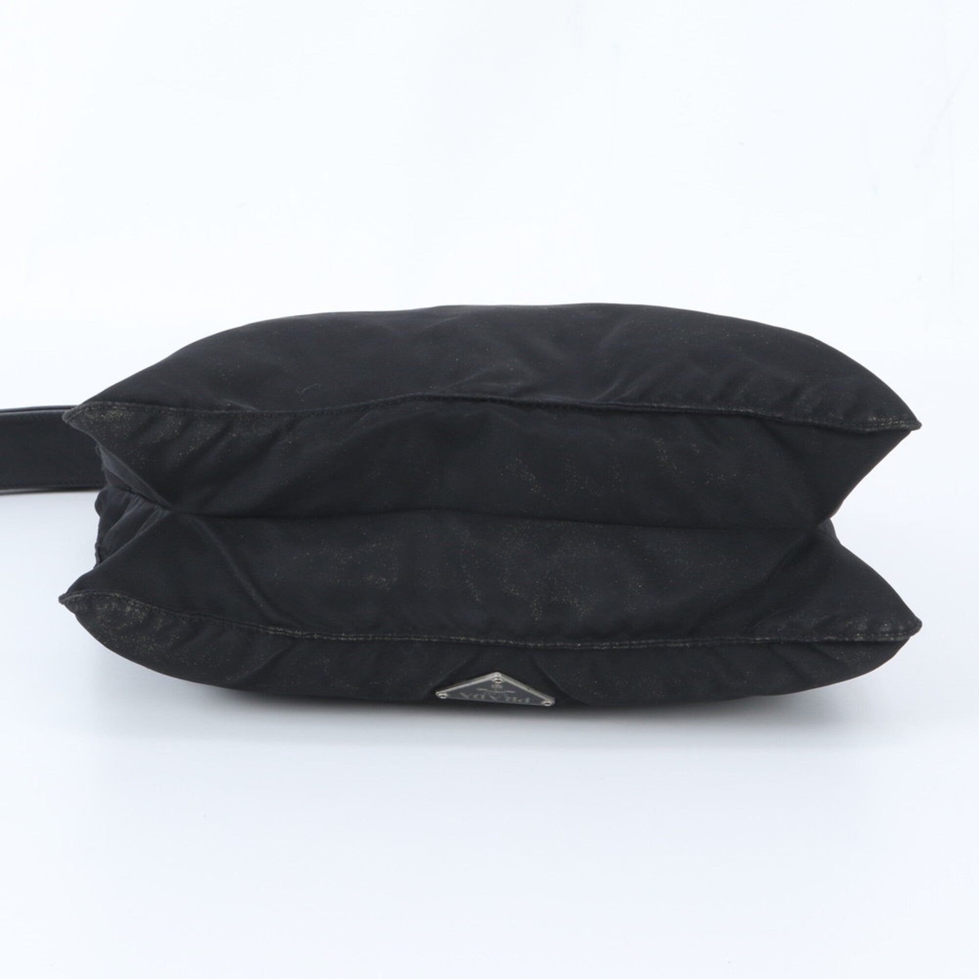 Prada Black Nylon Leather Shoulder Bag (Pre-Owned)