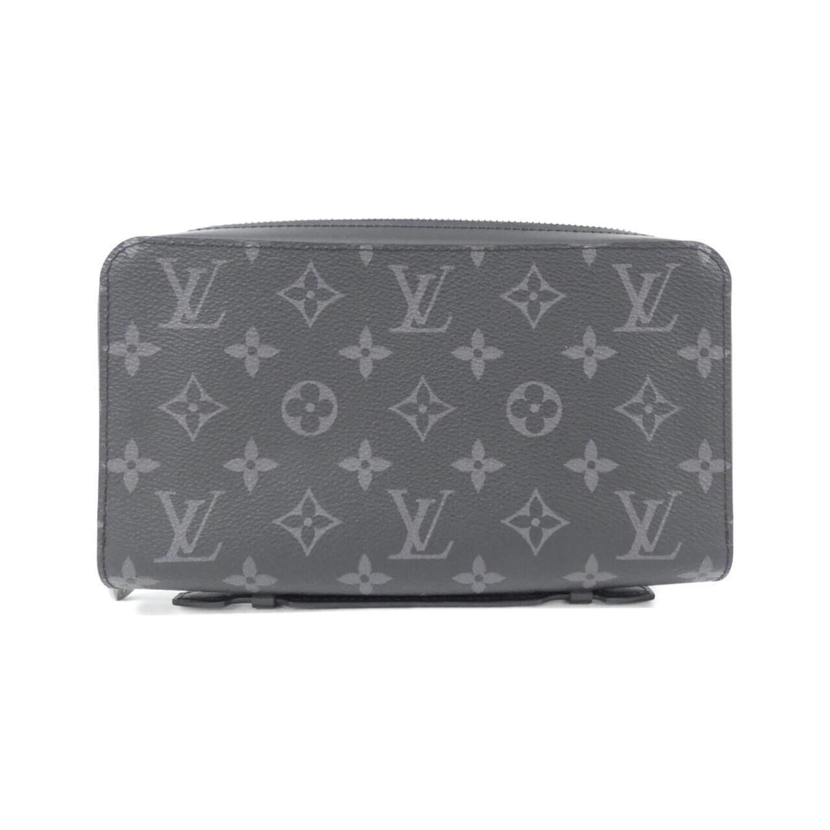 Louis Vuitton Black Coated Canvas Long Wallet (Bi-Fold) (Pre-Owned)