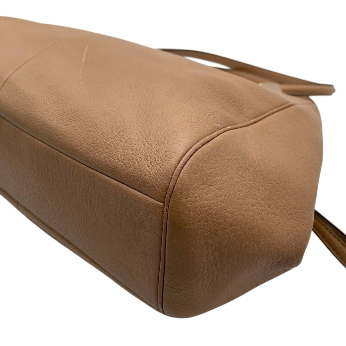 Coach Beige Leather Handbag Tote Bag (Pre-Owned)