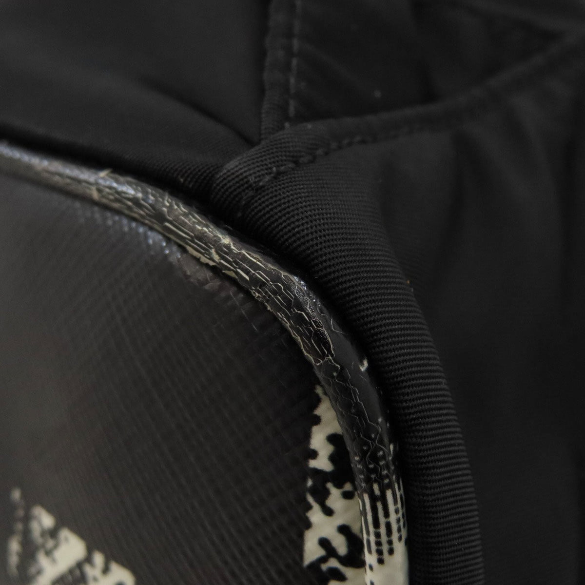 Prada Black White Nylon Backpack (Pre-Owned)