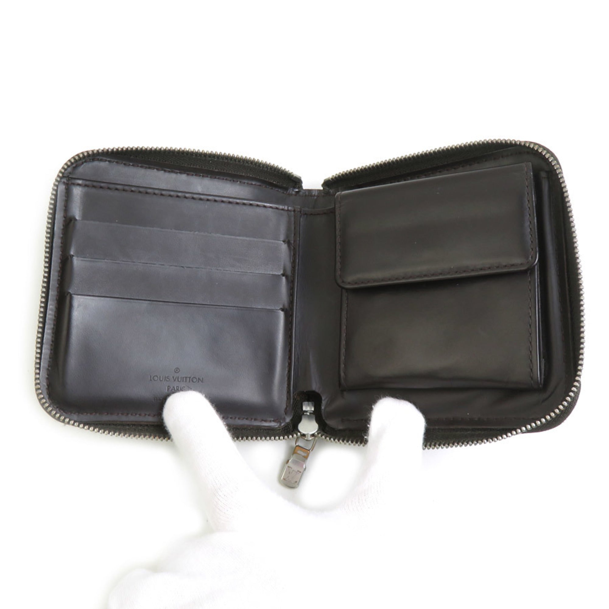 Louis Vuitton Coffee Monogram Glacé Leather Wallet (Bi-Fold) (Pre-Owned)
