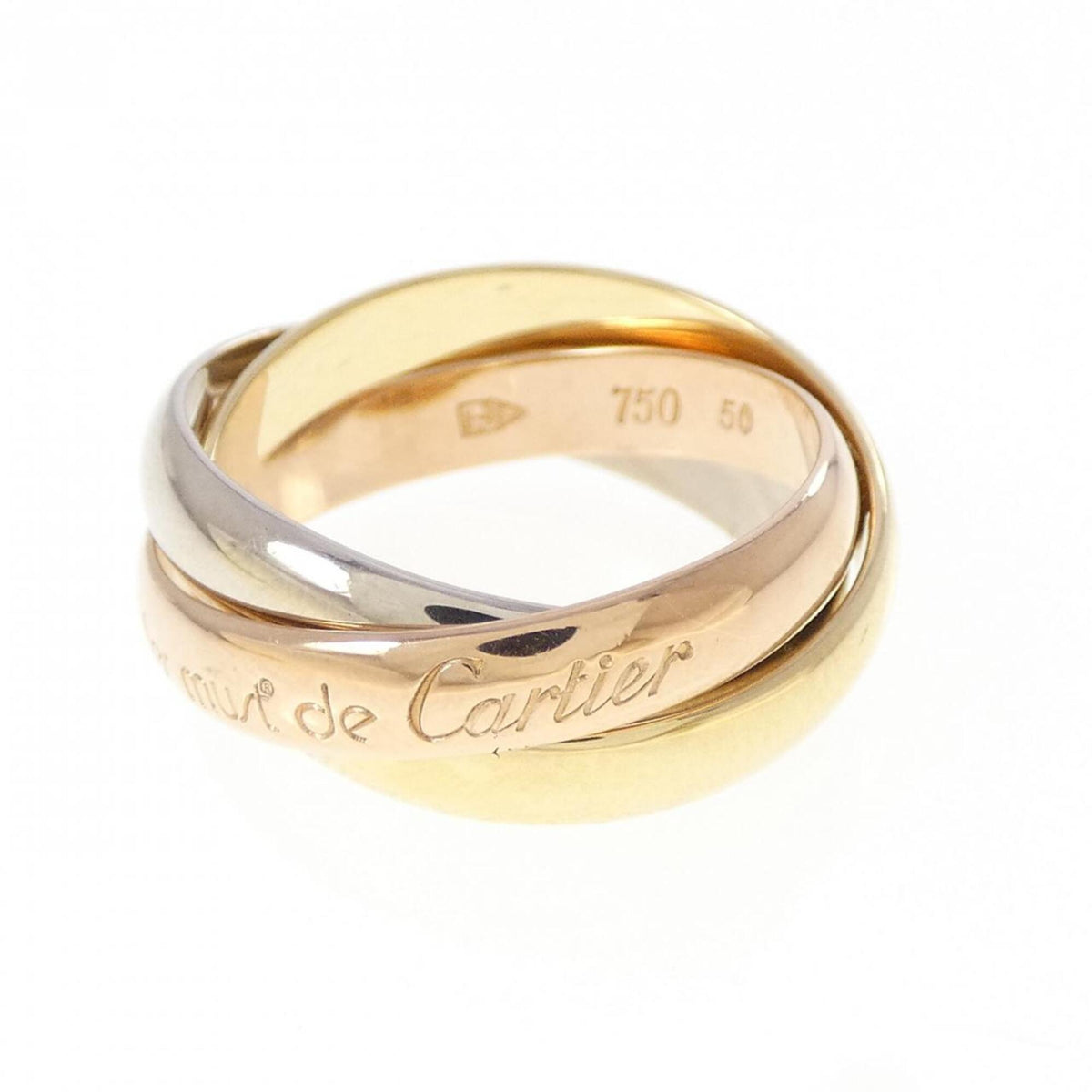 Cartier Trinity Yellow Gold (18K) Pink Gold (18K) White Gold (18K) Band Ring (Pre-Owned)
