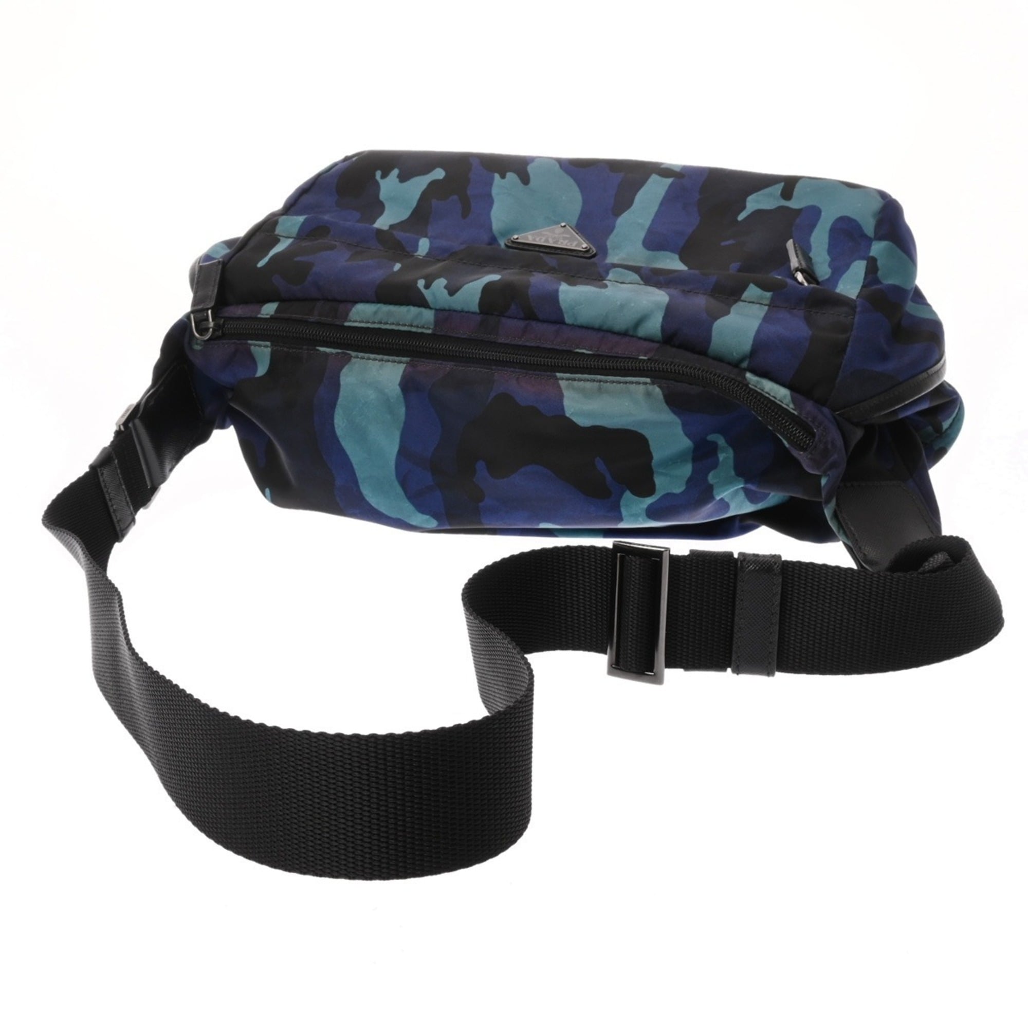 Prada Blue Nylon Shoulder Bag (Pre-Owned)