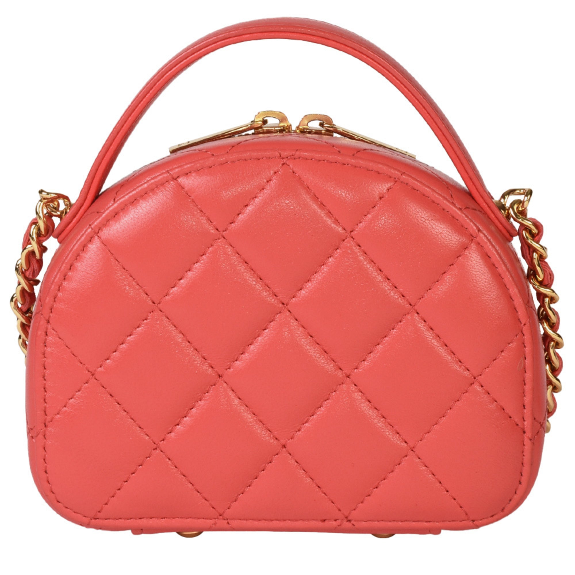 Chanel Matelasse Red Color Leather Clutch Bag Shoulder Bag (Pre-Owned)