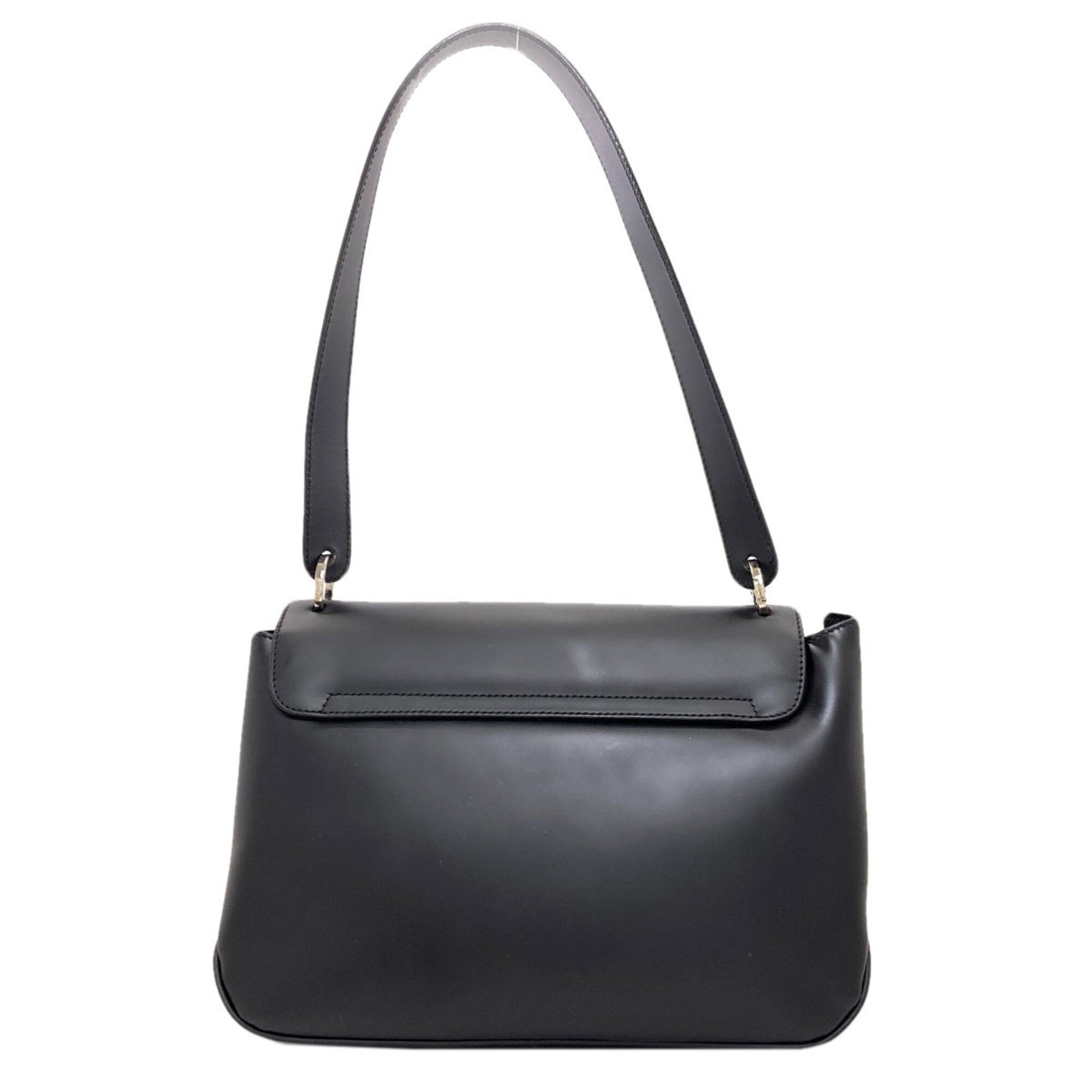 Salvatore Ferragamo Black Leather Shoulder Bag (Pre-Owned)