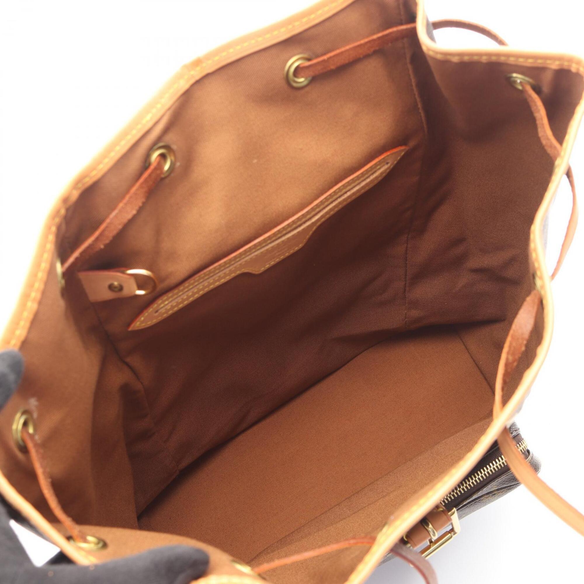 Louis Vuitton Brown Monogram Coated Canvas Leather Backpack (Pre-Owned)