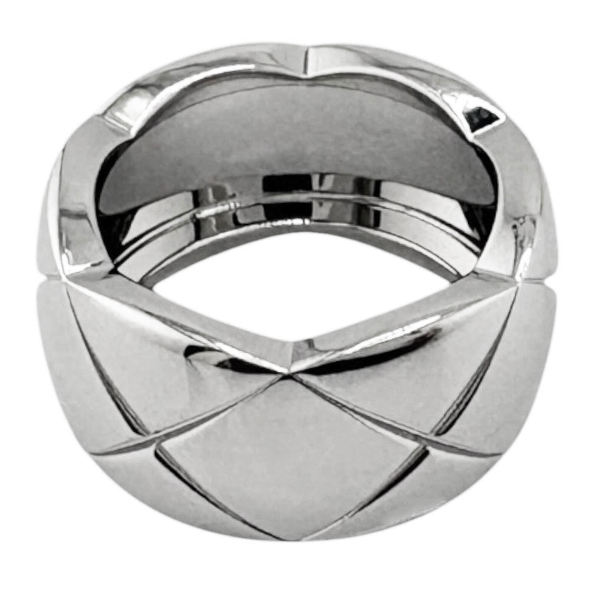 Chanel Silver White Gold (18K) Band Ring (Pre-Owned)