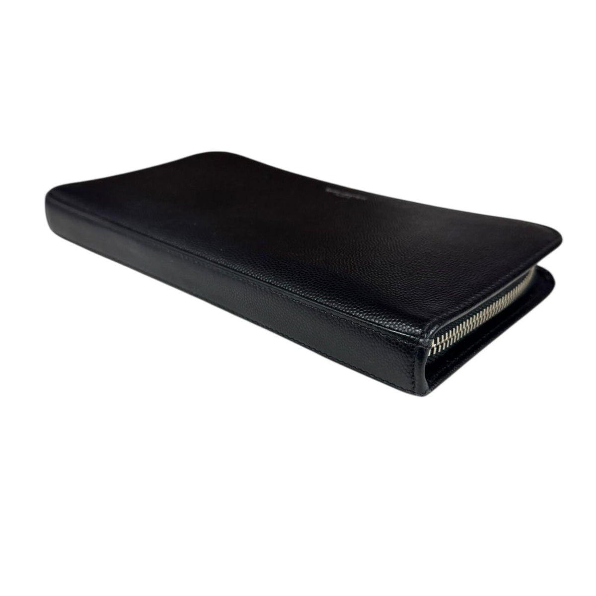 Saint Laurent Black Leather Long Wallet (Bi-Fold) (Pre-Owned)