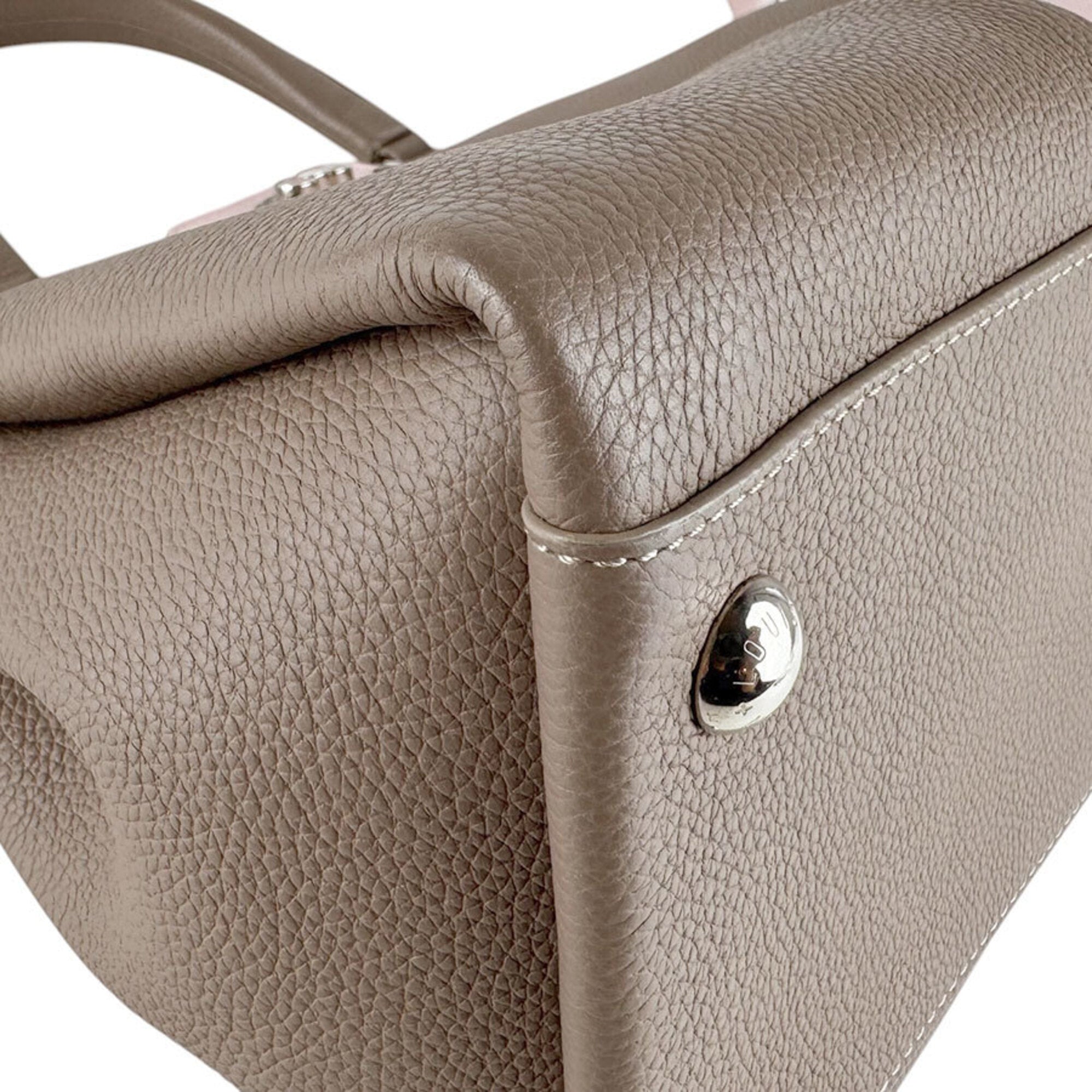 Louis Vuitton Grayish Pink Leather Handbag Shoulder Bag (Pre-Owned)