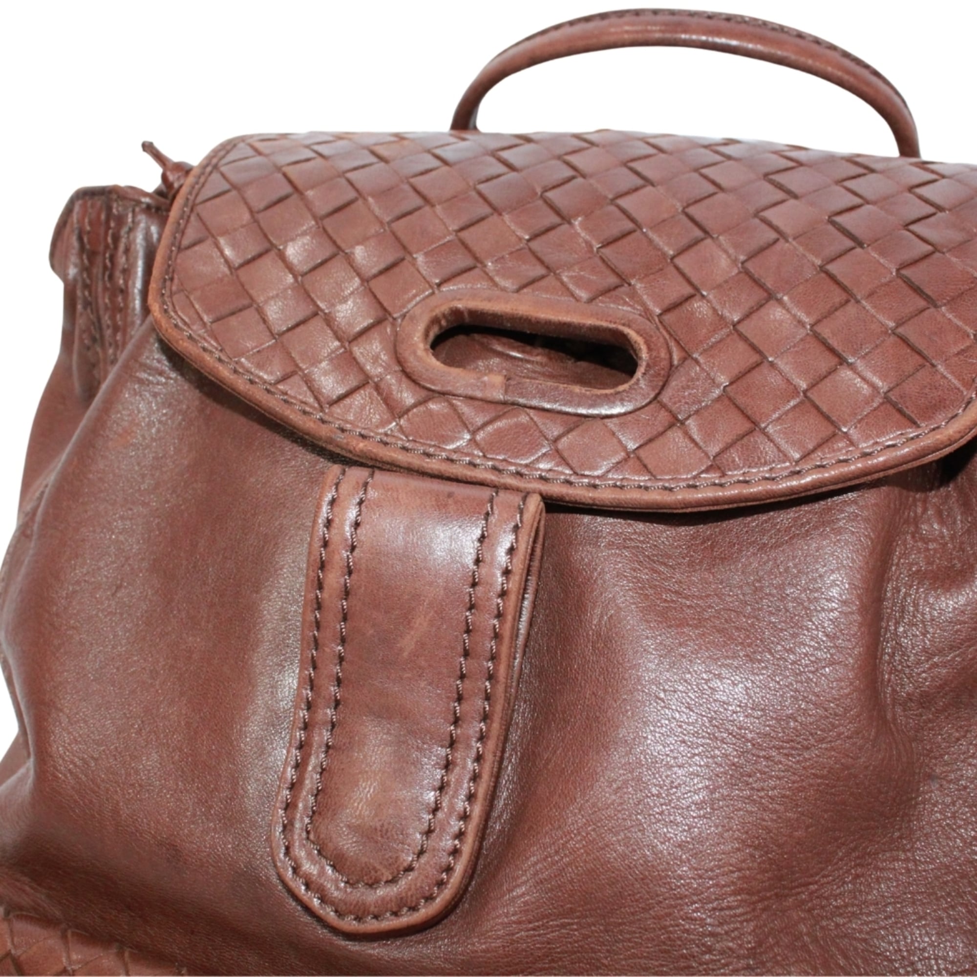 Bottega Veneta Brown Leather Backpack (Pre-Owned)