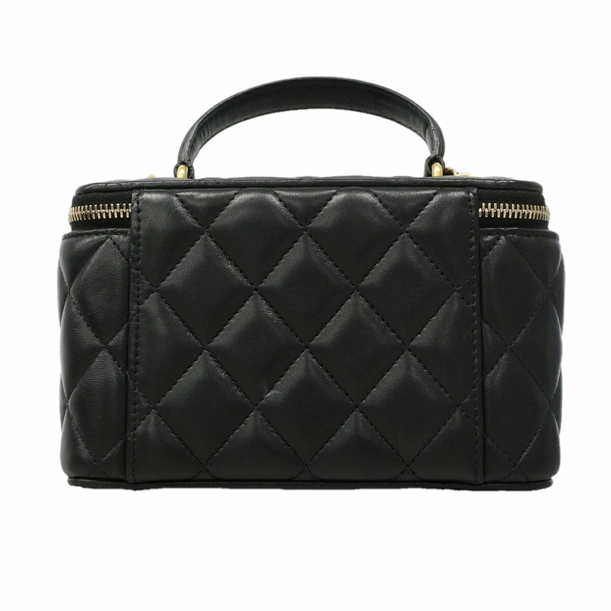 Chanel Black Leather Vanity Bag (Pre-Owned)