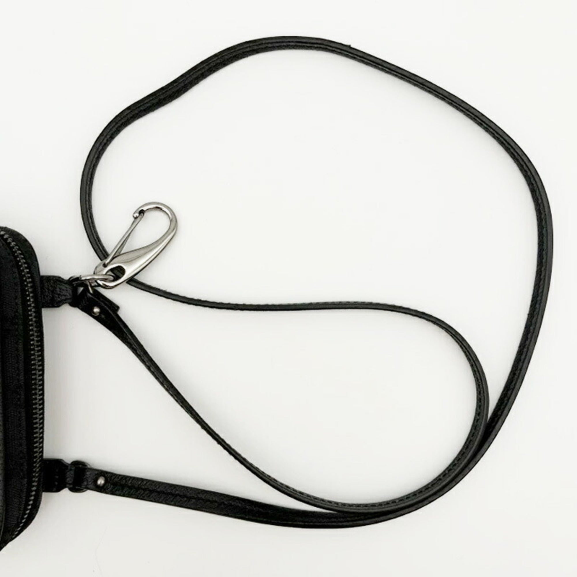 Gucci Gg Canvas Black Gg Canvas Leather Shoulder Bag (Pre-Owned)