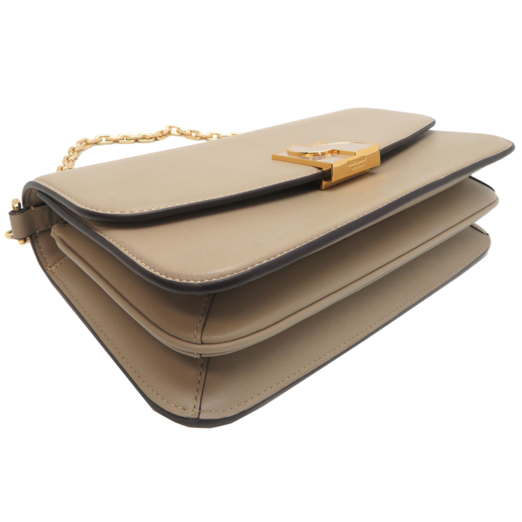 Kate Spade Beige Leather Shoulder Bag (Pre-Owned)
