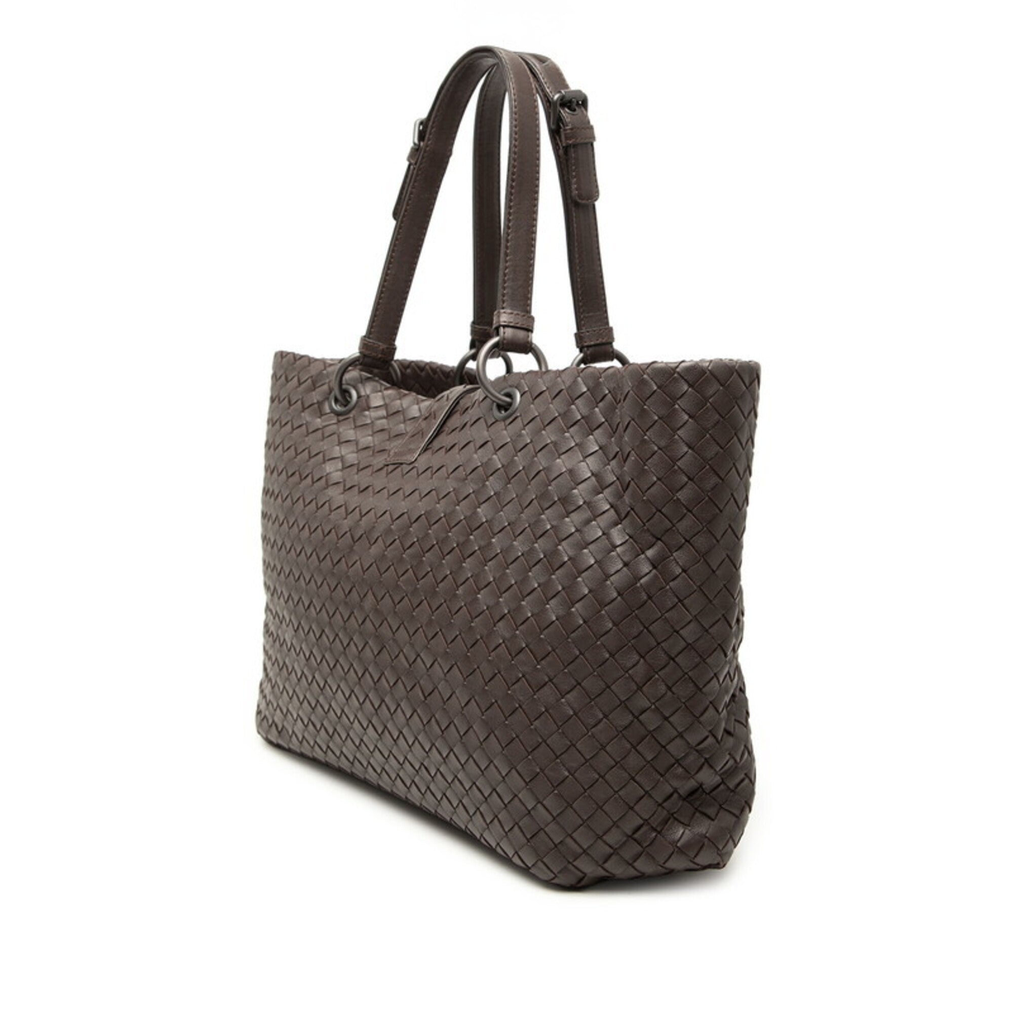 Bottega Veneta Brown Leather Handbag Tote Bag (Pre-Owned)