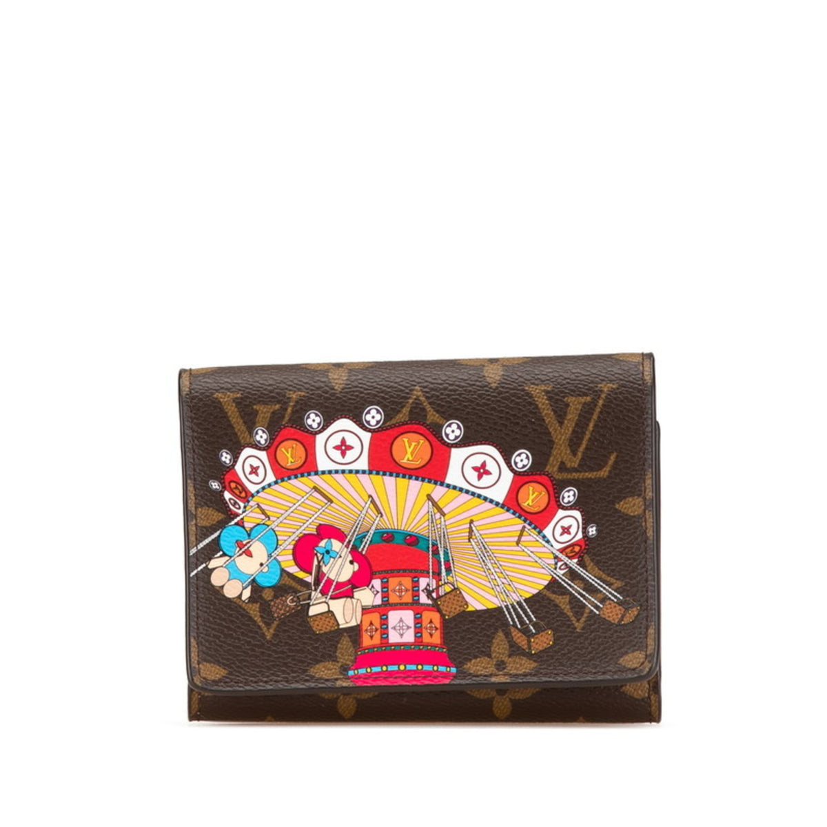 Louis Vuitton Brown Rose Ballerine Pvc Leather Wallet (Tri-Fold) (Pre-Owned)