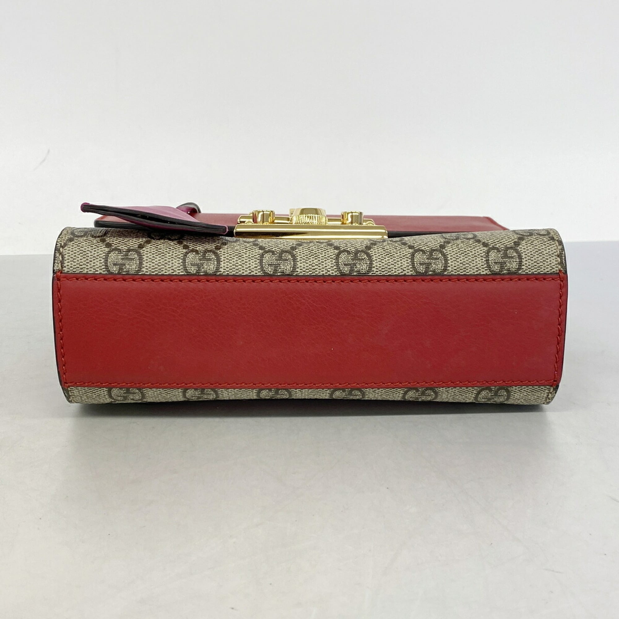 Gucci Brown Red Color Pvc Shoulder Bag (Pre-Owned)