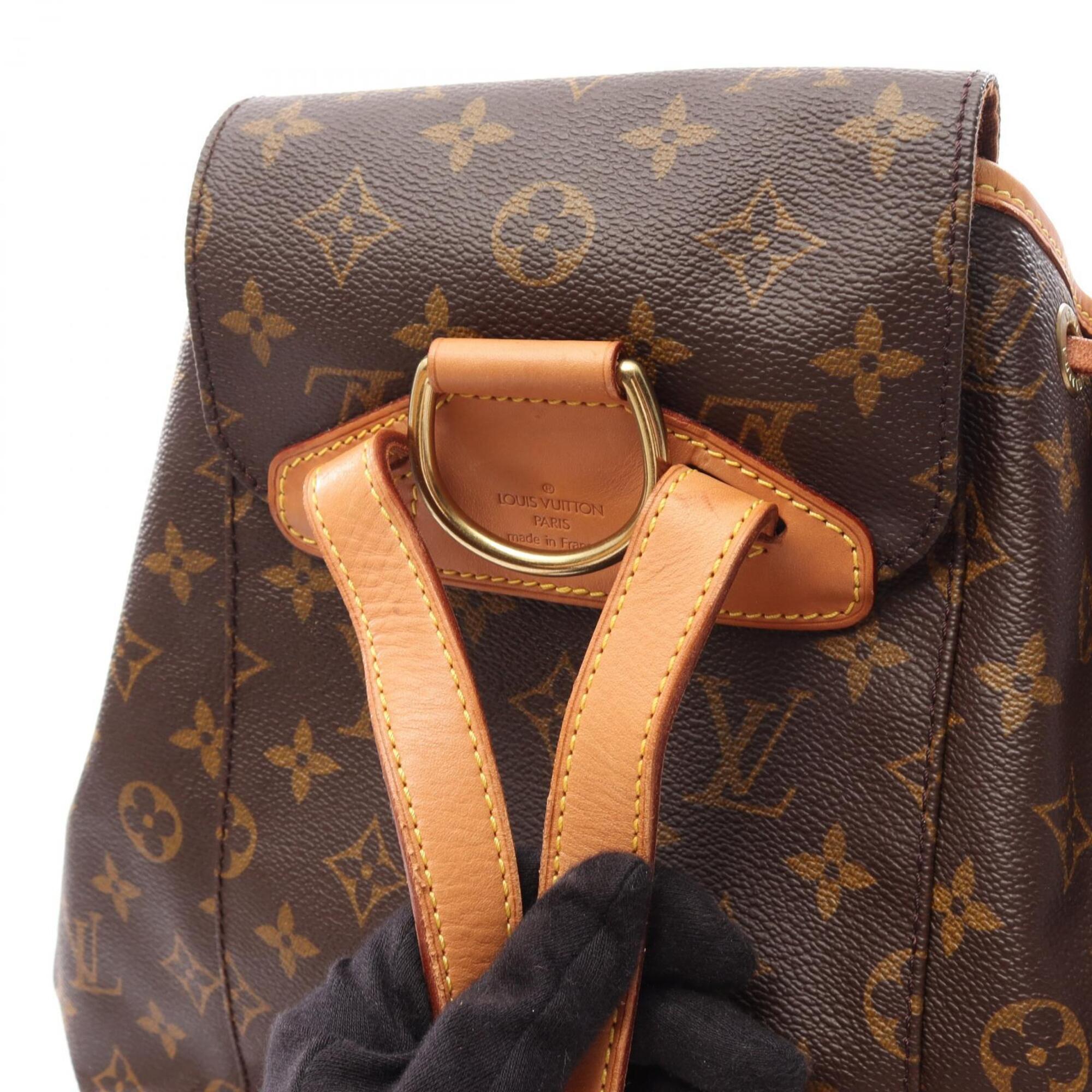 Louis Vuitton Brown Pvc Leather Backpack Handbag (Pre-Owned)