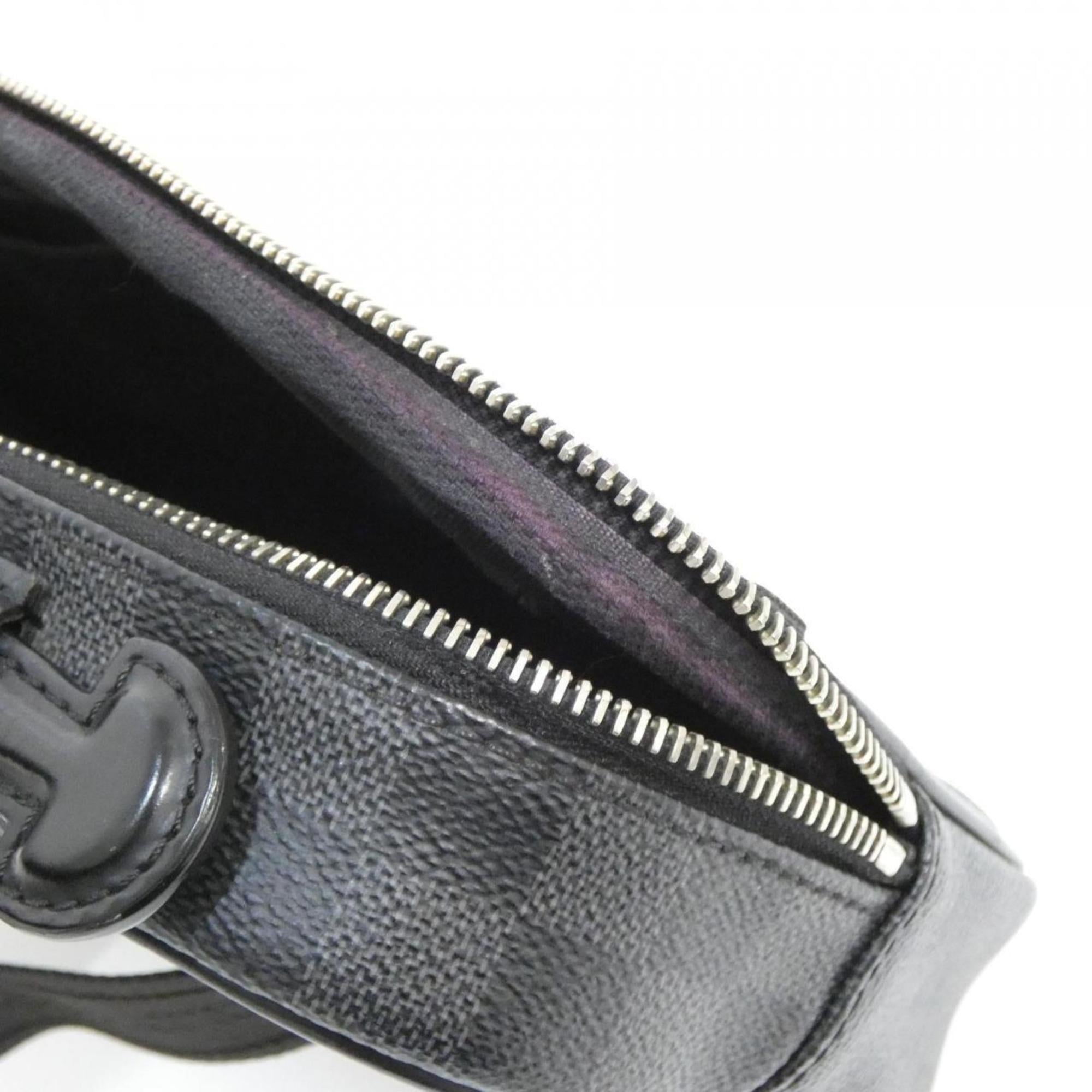 Louis Vuitton Black Graphite Coated Canvas Shoulder Bag (Pre-Owned)