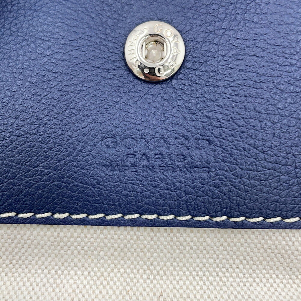 Goyard Blue Navy Pvc Leather Handbag Tote Bag (Pre-Owned)