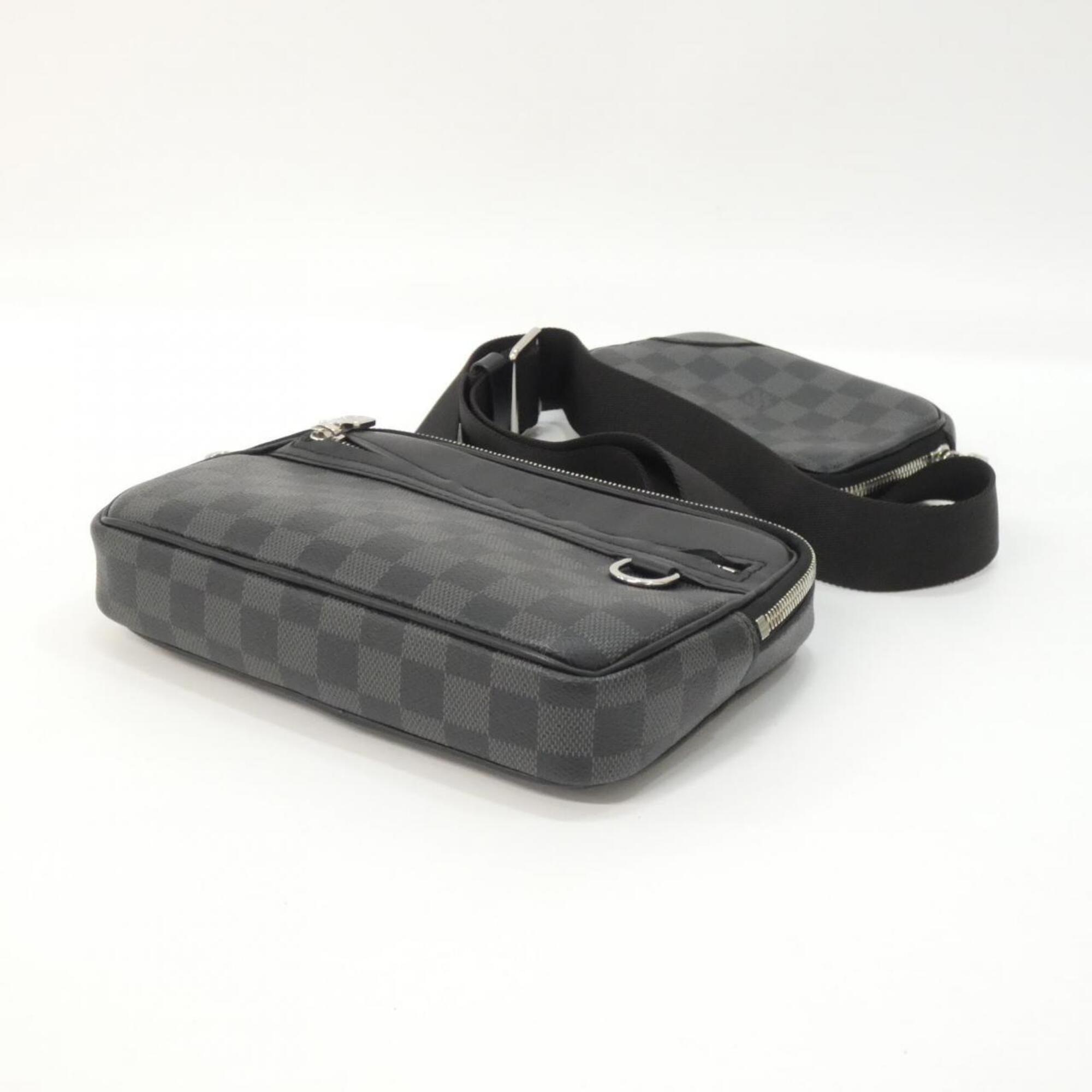 Louis Vuitton Graphite Coated Canvas Pouch Shoulder Bag (Pre-Owned)