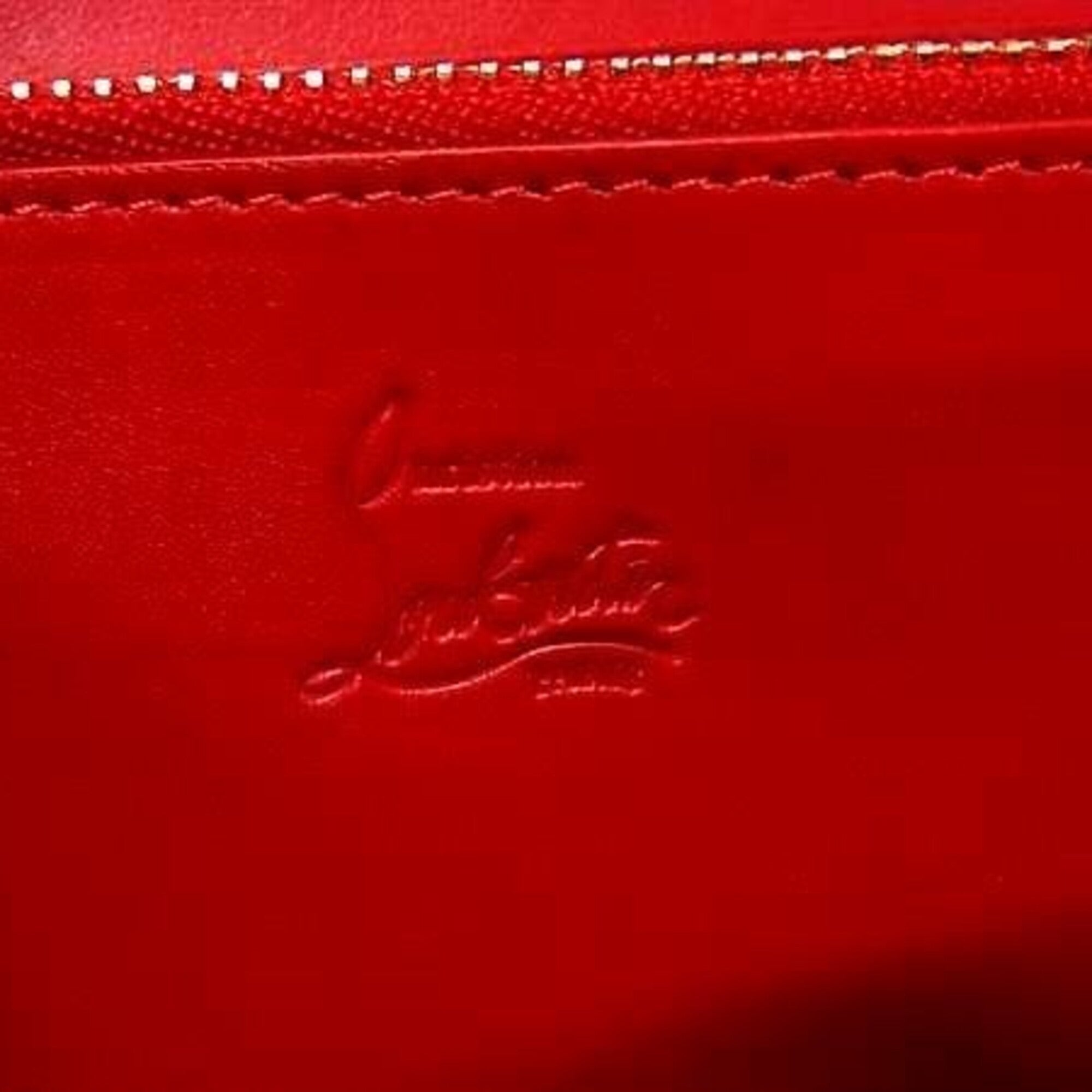 Christian Louboutin Bordeaux Leather Long Wallet (Bi-Fold) (Pre-Owned)