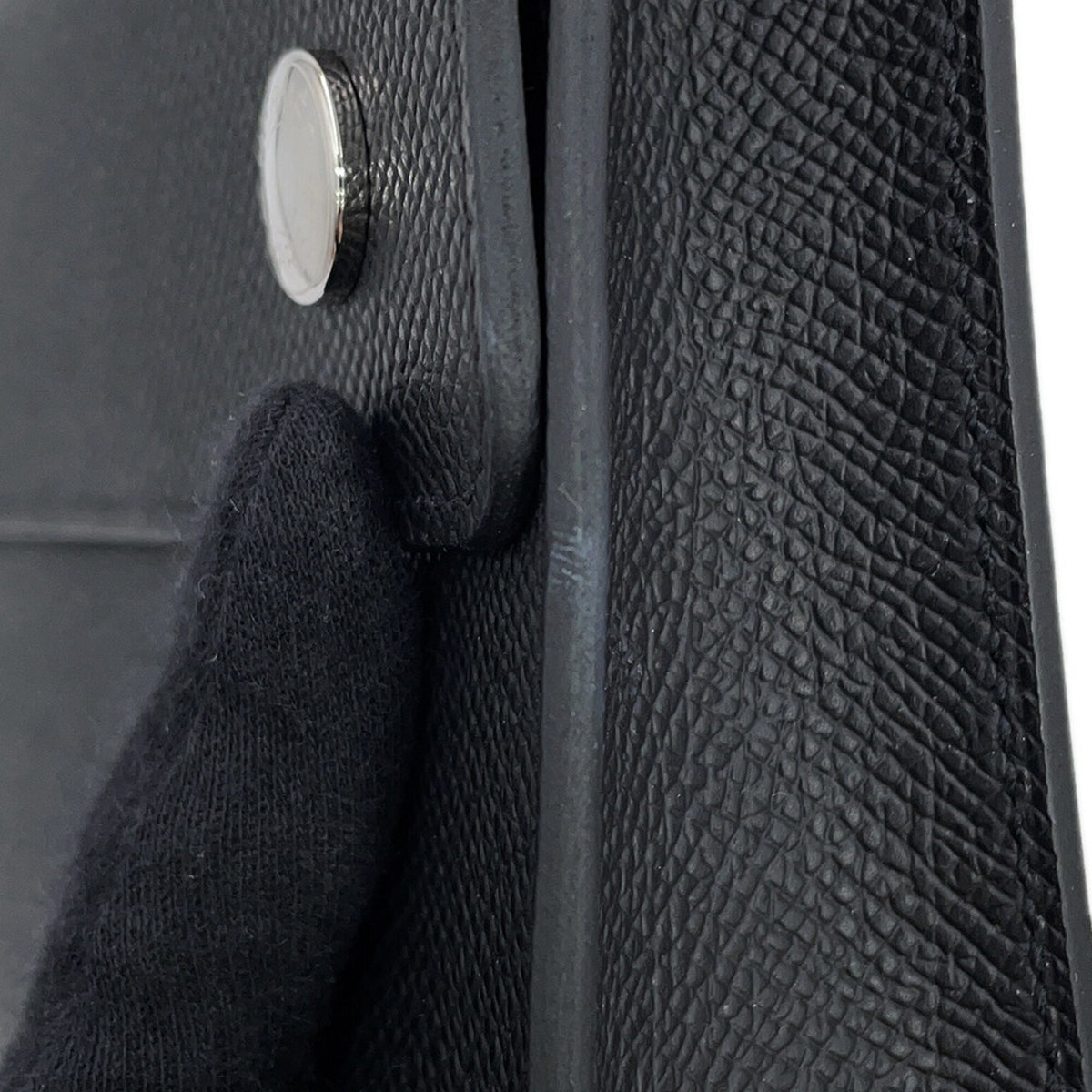 Hermes Black Epsom Leather Chain/Shoulder Wallet (Pre-Owned)