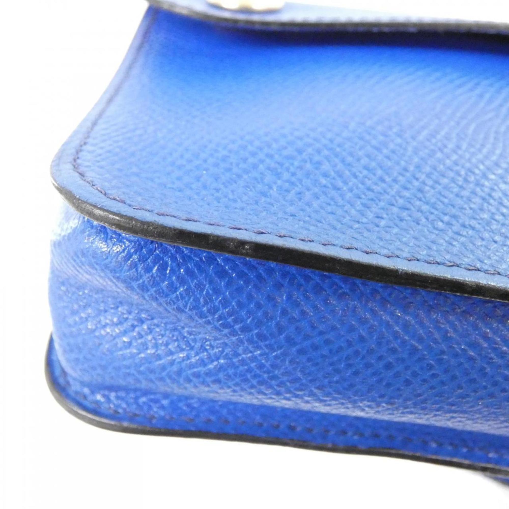 Hermes Blue Courchevel Leather Fanny Pack Pochette (Pre-Owned)