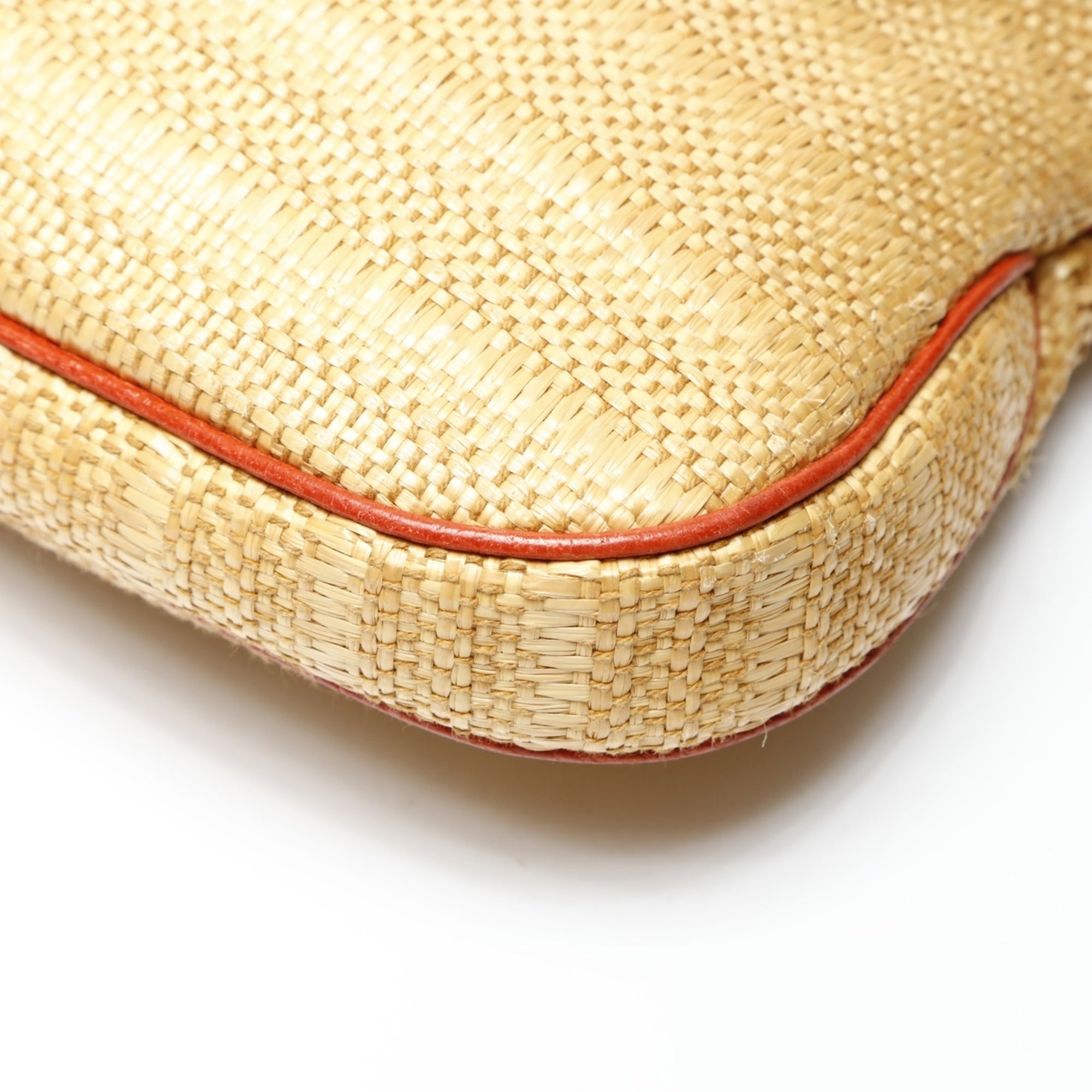 Gucci Jackie Beige Straw Raffia Shoulder Bag (Pre-Owned)