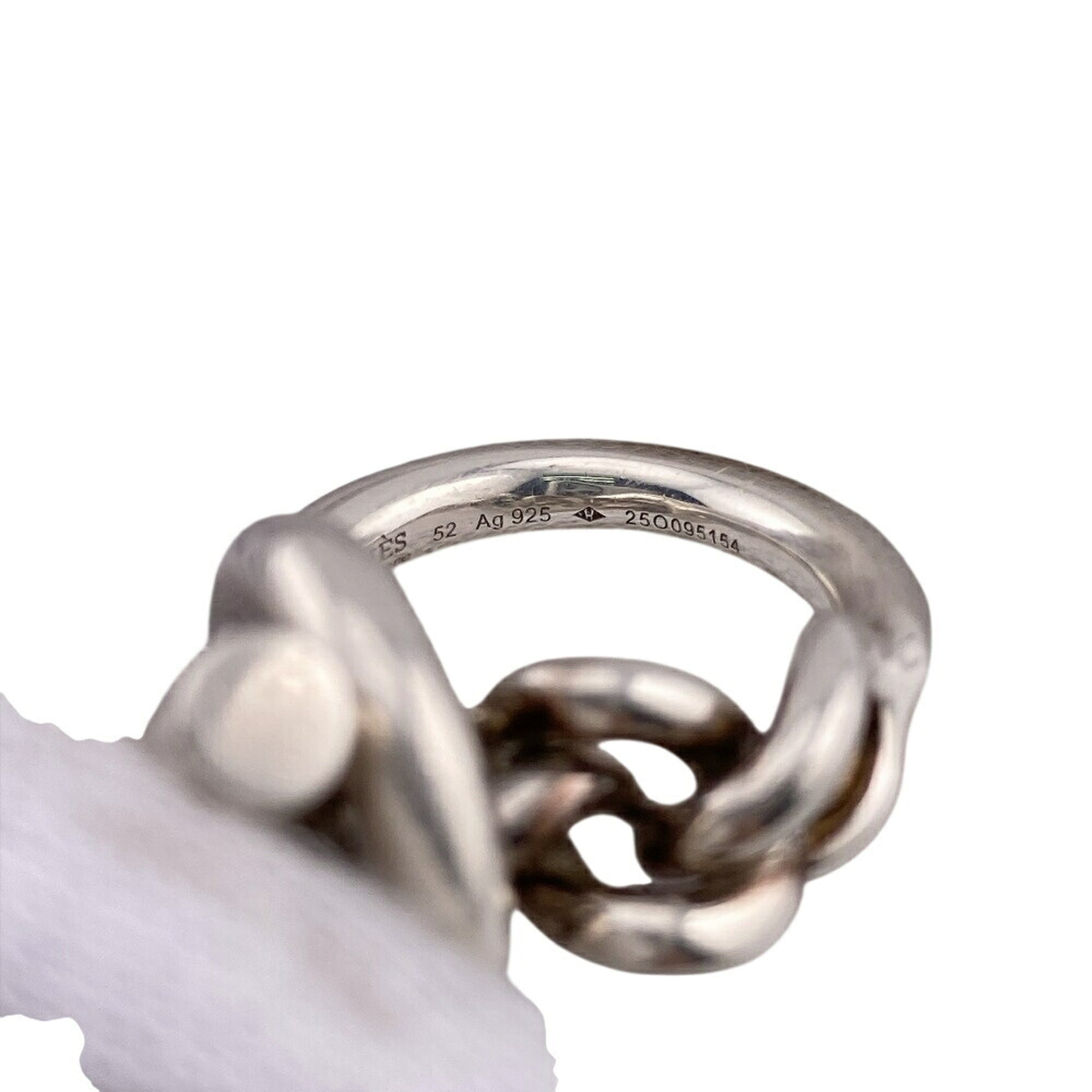 Hermes Silver Band Ring (Pre-Owned)