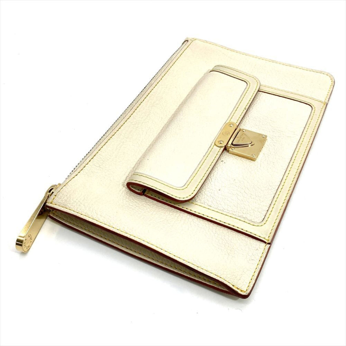 Louis Vuitton Blanc White Suhali Leather Handbag Pouch (Pre-Owned)