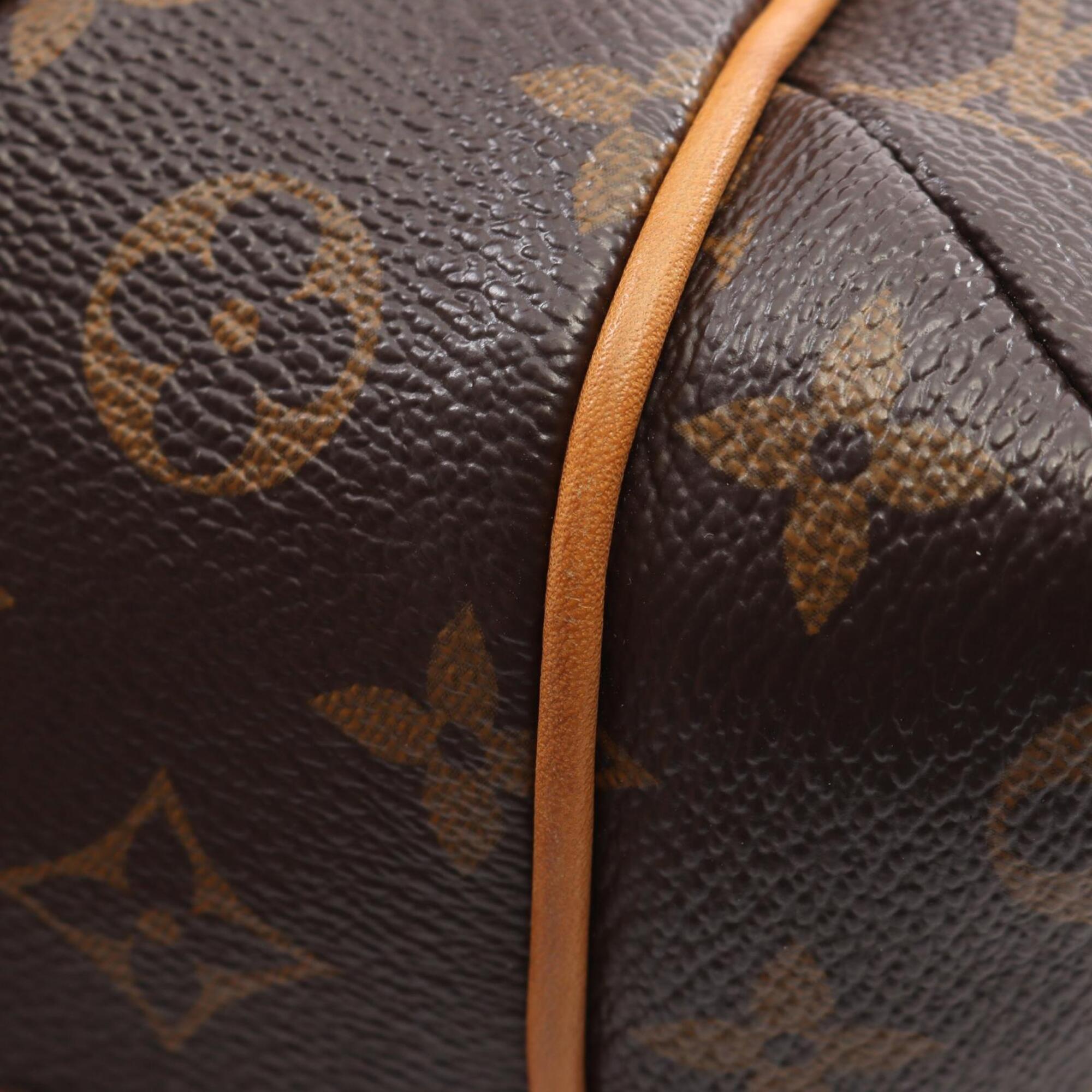 Louis Vuitton Brown Pvc Coated Canvas Leather Handbag Tote Bag (Pre-Owned)
