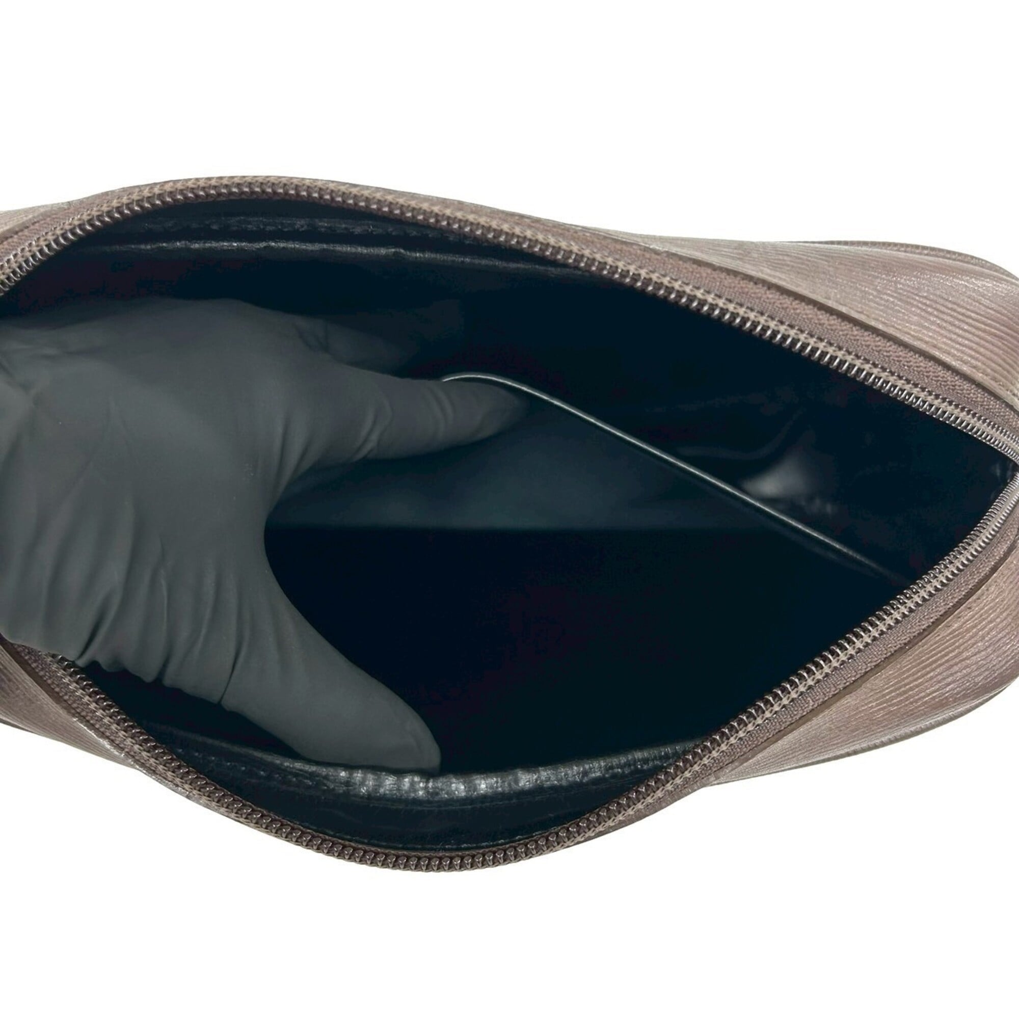 Burberry Beige Brown Canvas Leather Pochette Shoulder Bag (Pre-Owned)