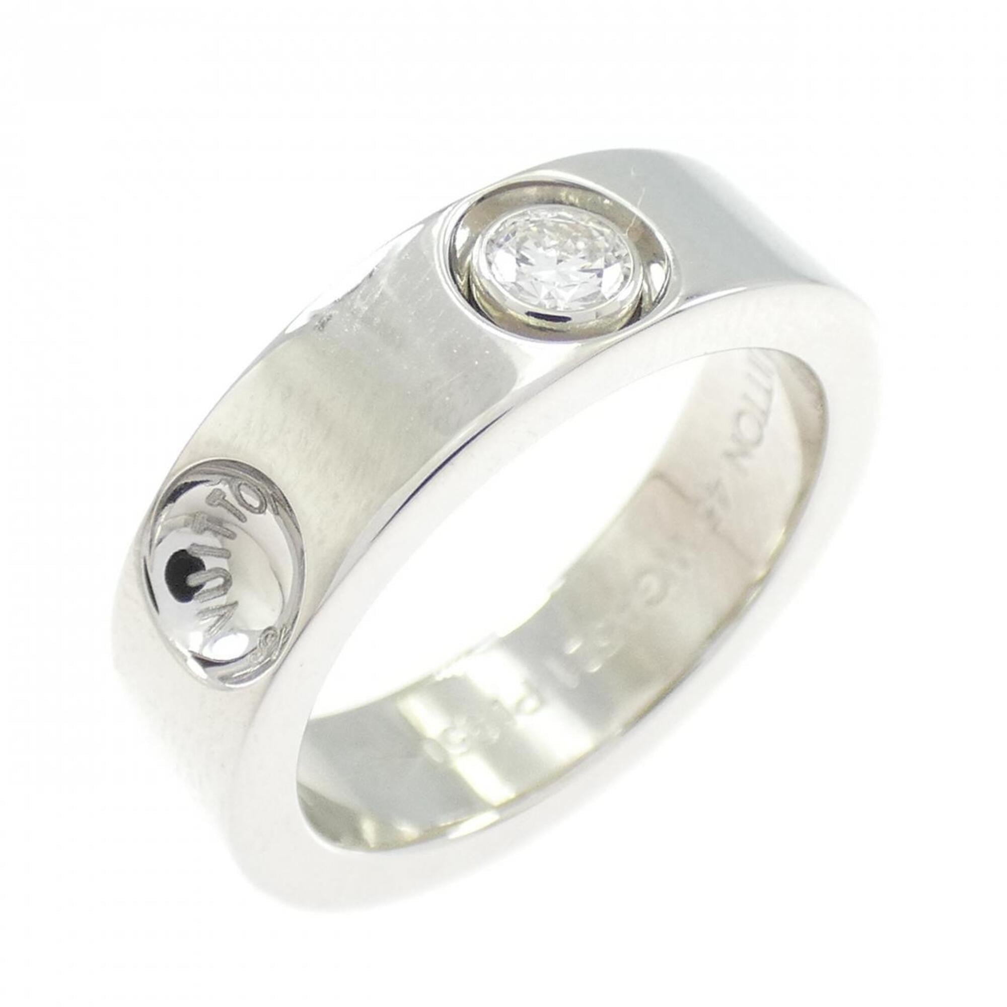 Louis Vuitton Platinum Platinum 950 Band Ring (Pre-Owned)