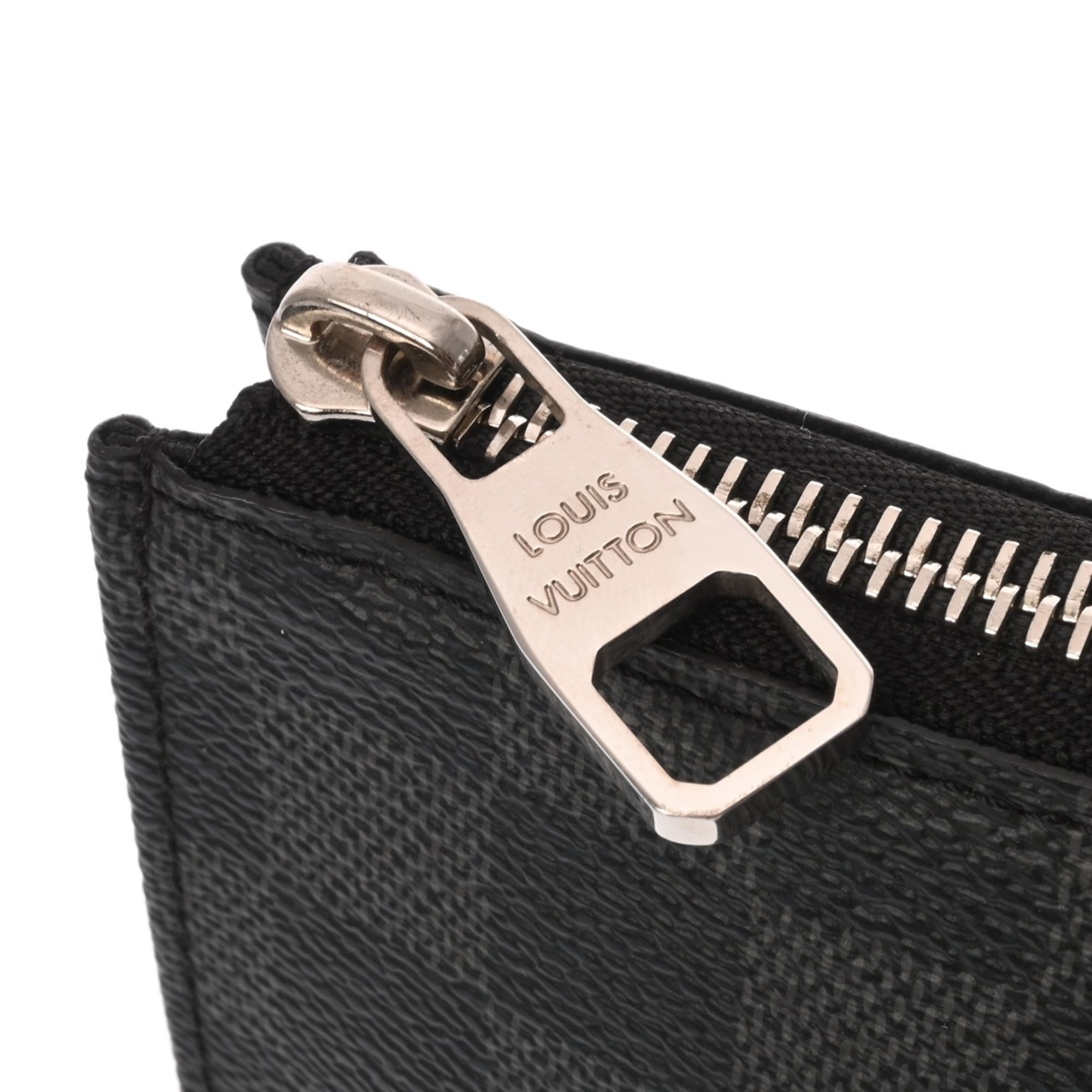 Louis Vuitton Black Damier Graphite Clutch Bag Pochette (Pre-Owned)