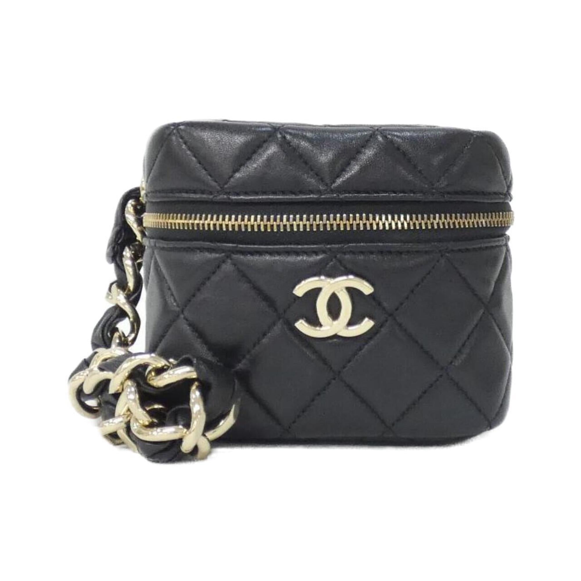 Chanel Black Leather Handbag Pouch (Pre-Owned)