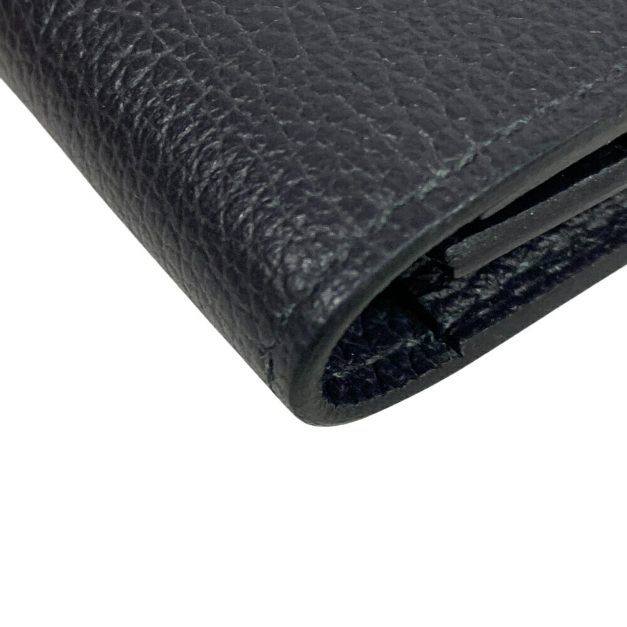 Hermes Black Leather Long Wallet (Bi-Fold) (Pre-Owned)