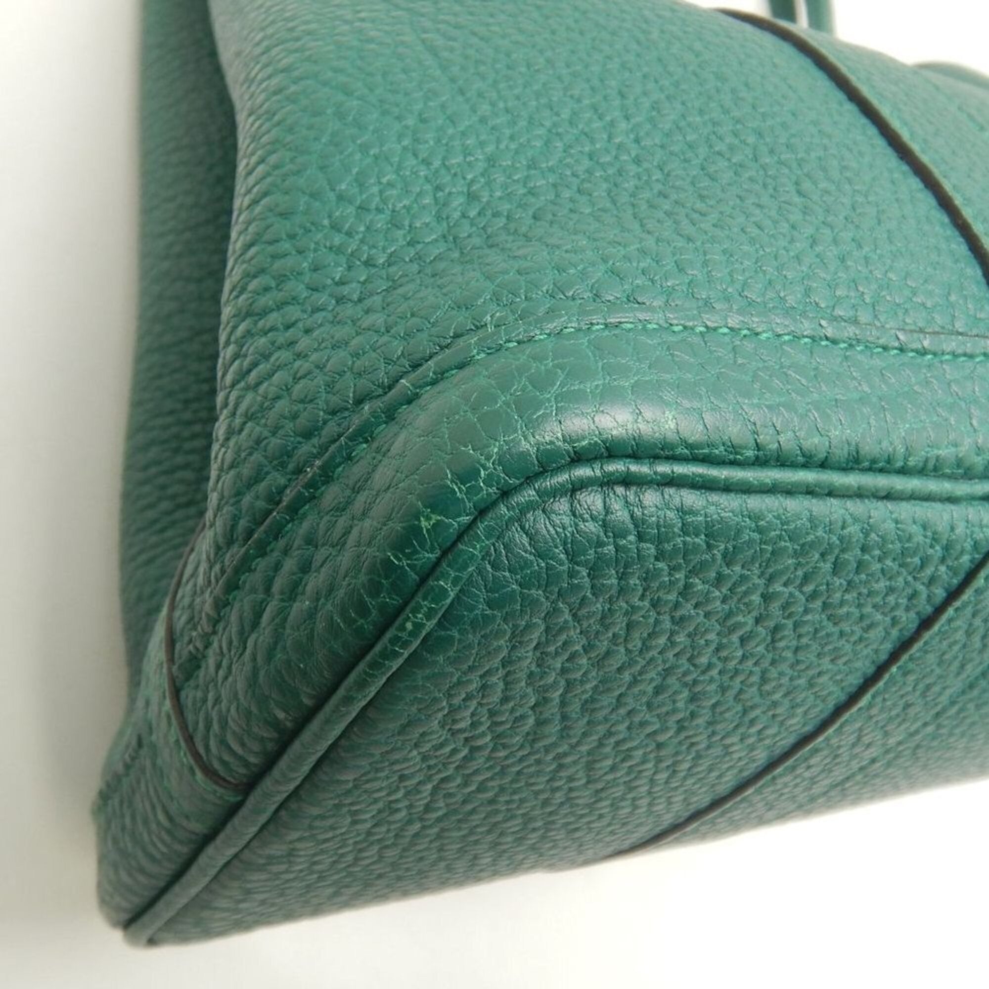 Hermes Garden Green Negonda Leather Handbag (Pre-Owned)