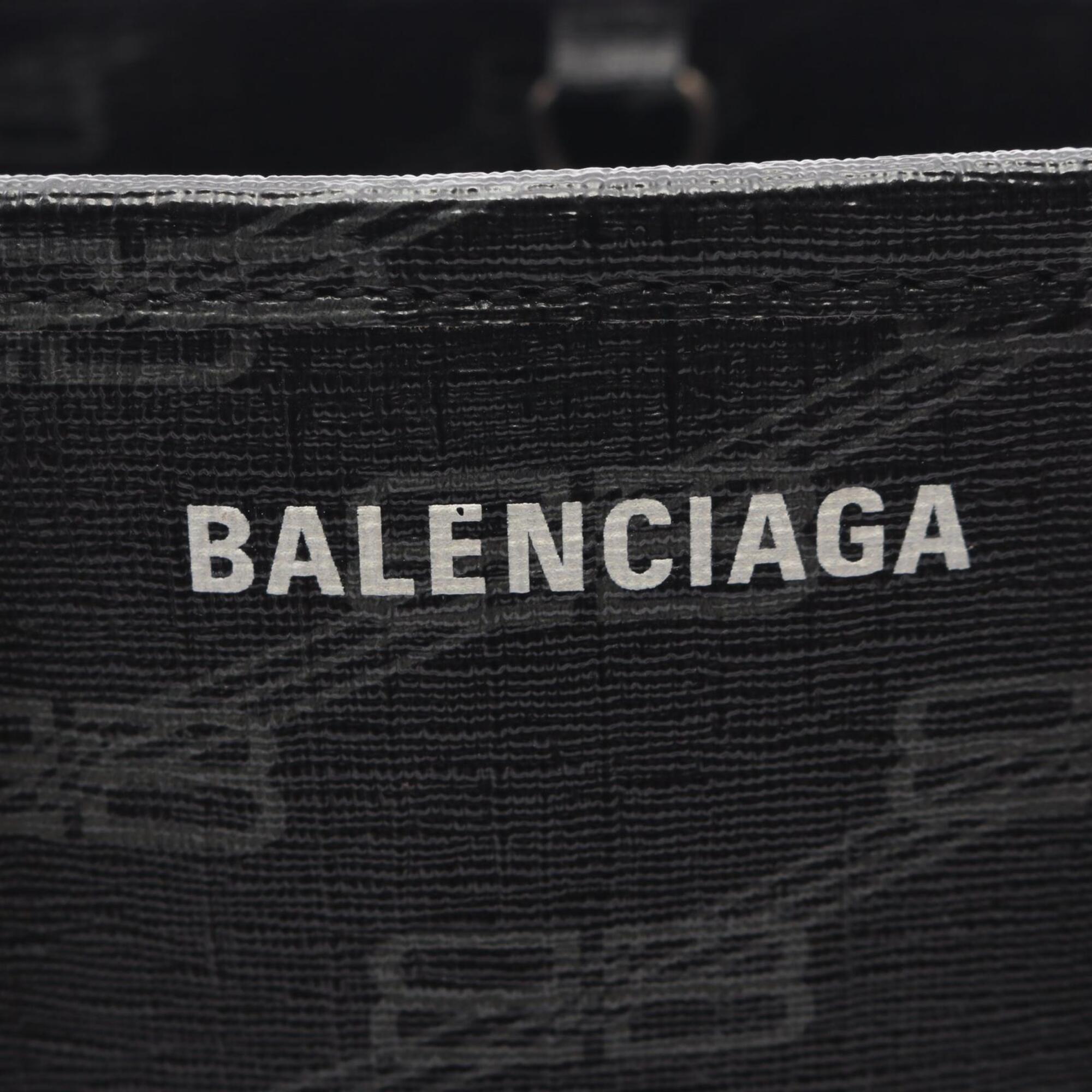 Balenciaga Black Gray Pvc Handbag (Pre-Owned)