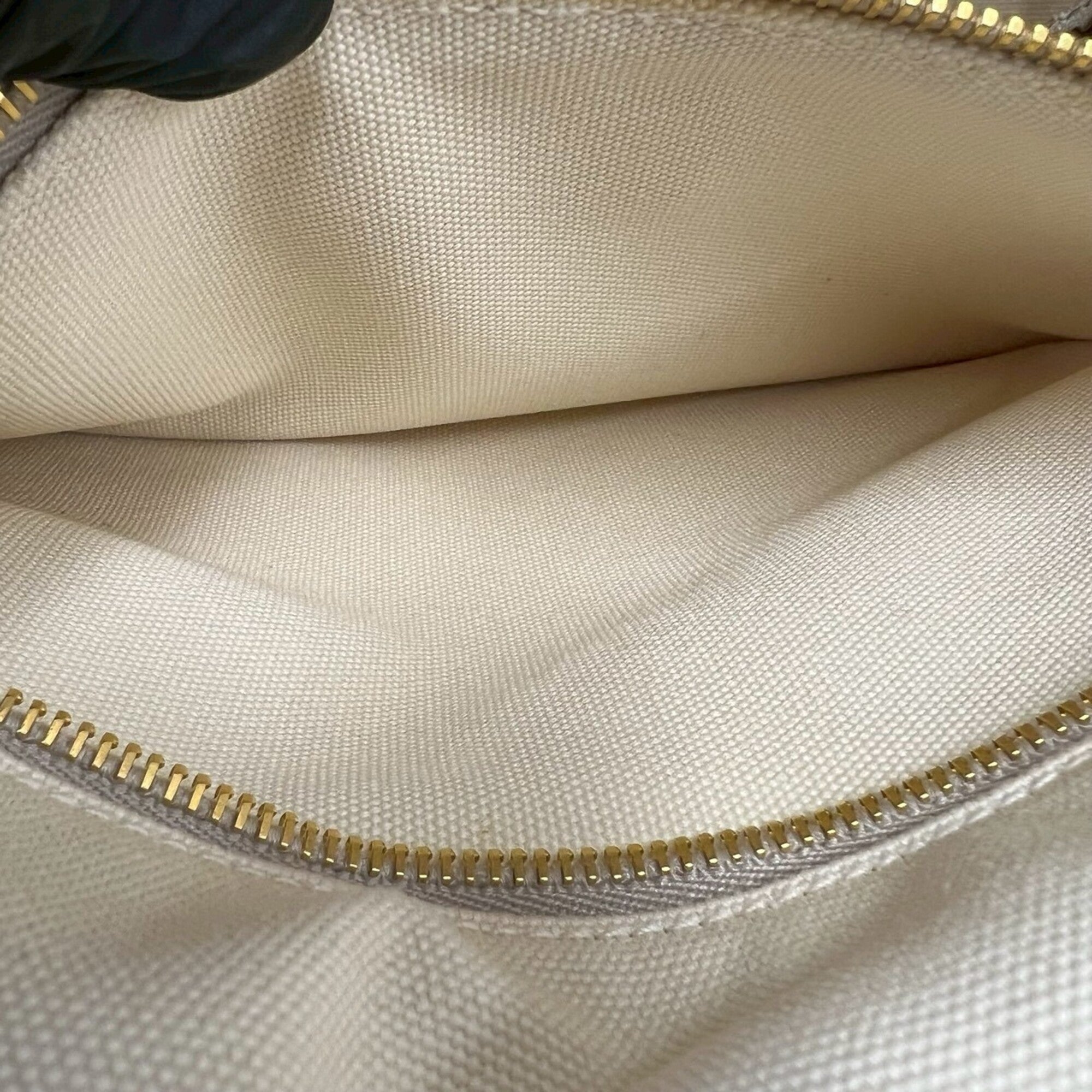Prada Brown Ivory Canvas Boston Bag Tote Bag (Pre-Owned)