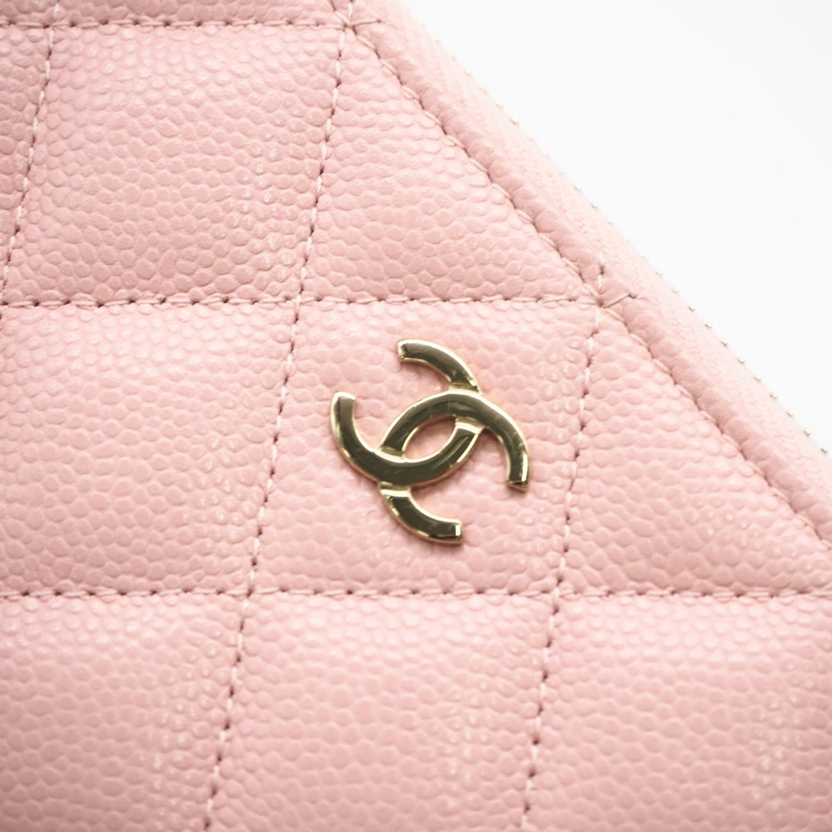 Chanel Matelasse Pink Grained Calfskin Coin Purse/Coin Case (Pre-Owned)