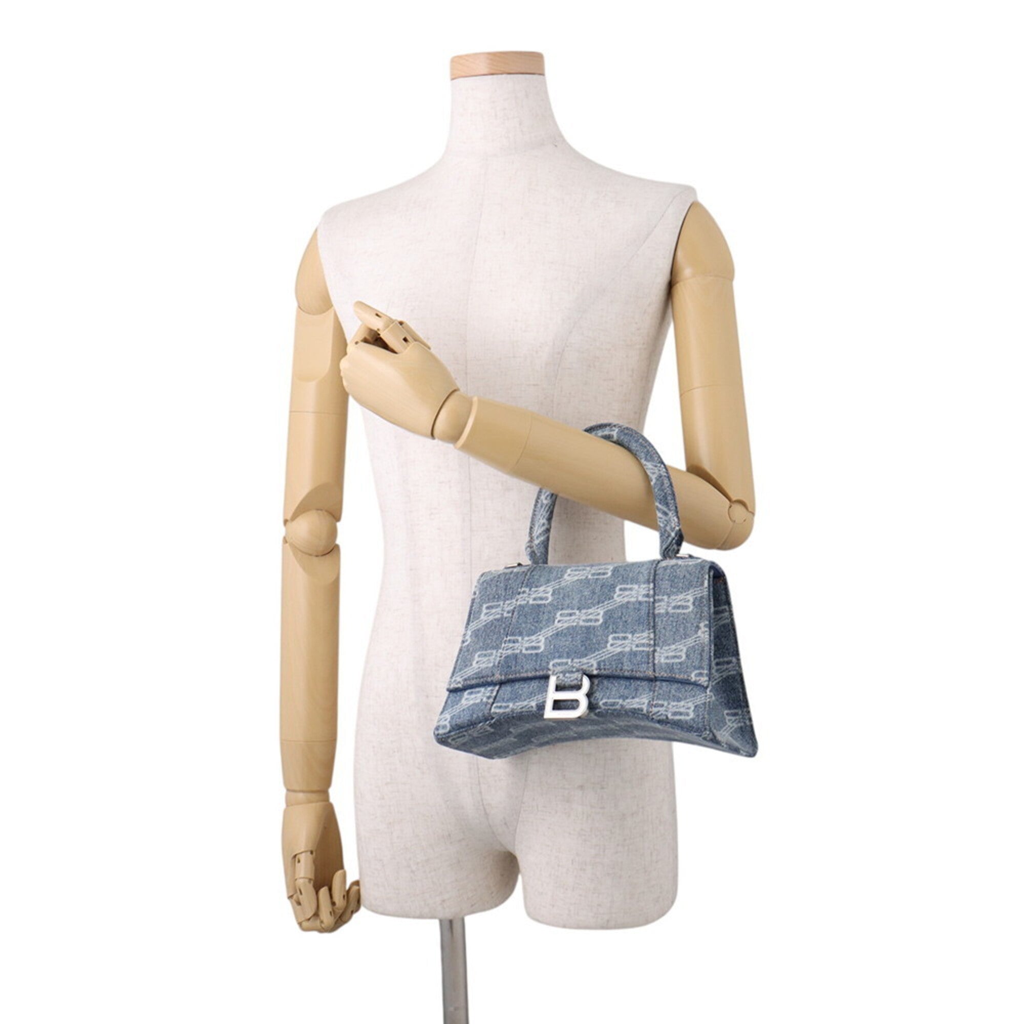 Balenciaga Blue Denim Handbag Shoulder Bag (Pre-Owned)