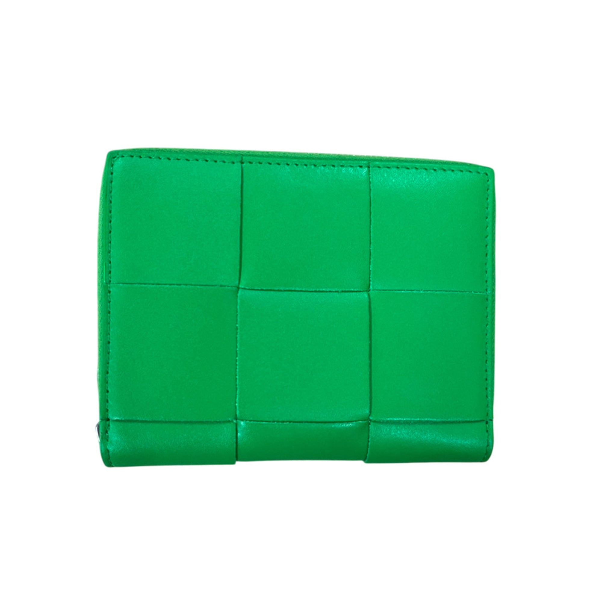 Bottega Veneta Intrecciato Green Leather Wallet (Bi-Fold) (Pre-Owned)