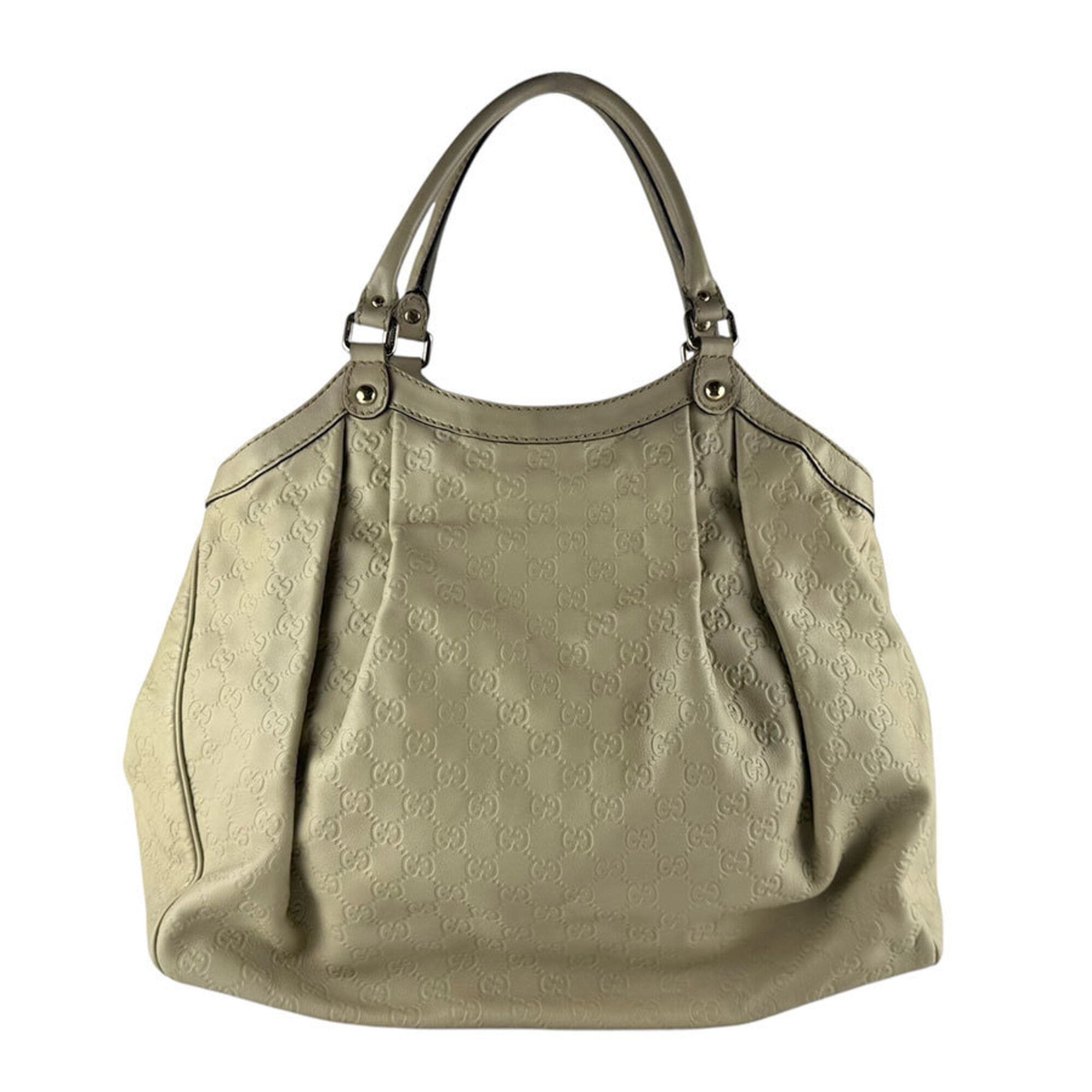 Gucci Light Beige Leather Handbag (Pre-Owned)