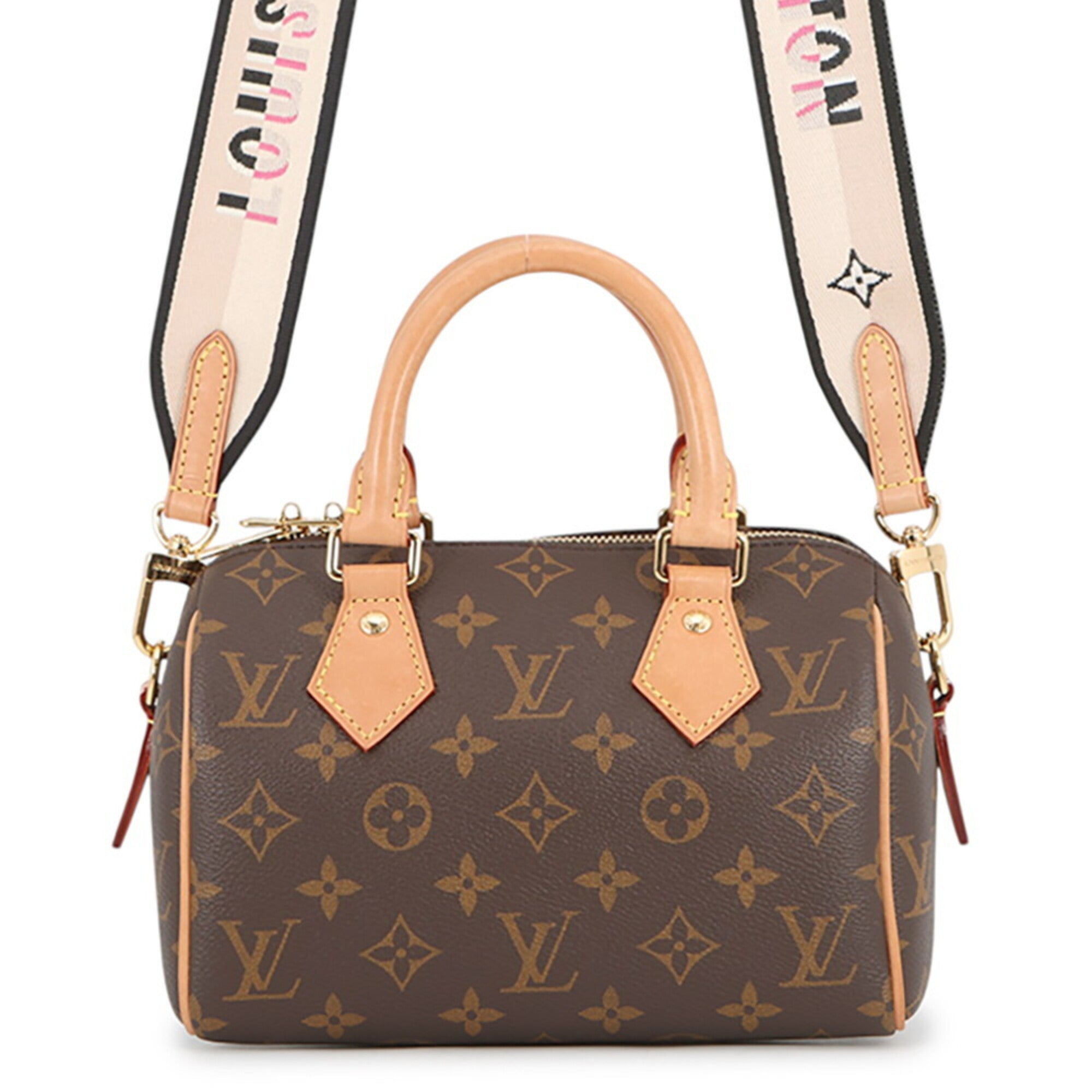 Louis Vuitton Brown Red Color Monogram Handbag Shoulder Bag (Pre-Owned)