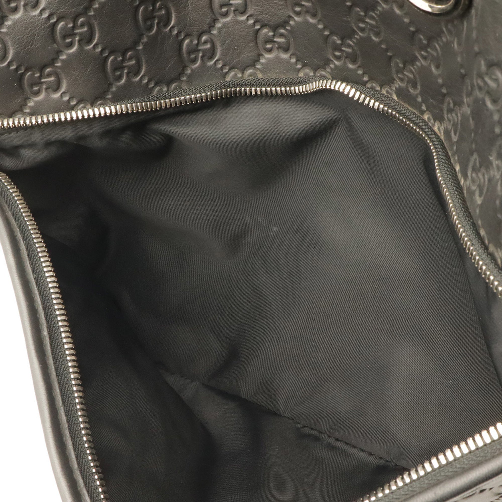 Gucci Black Rubber Leather Backpack (Pre-Owned)