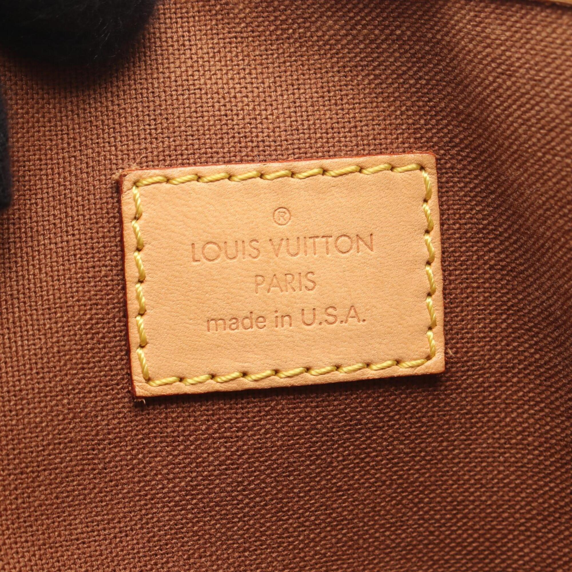 Louis Vuitton Brown Monogram Coated Canvas Leather Handbag (Pre-Owned)