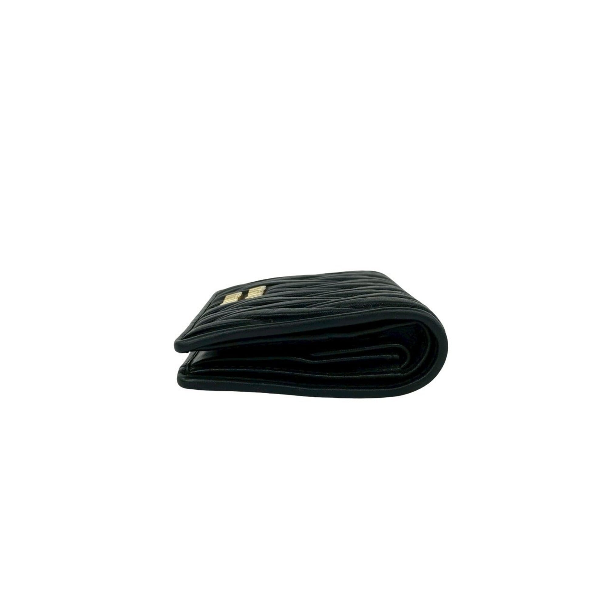 Miu Miu Black Leather Wallet (Bi-Fold) (Pre-Owned)