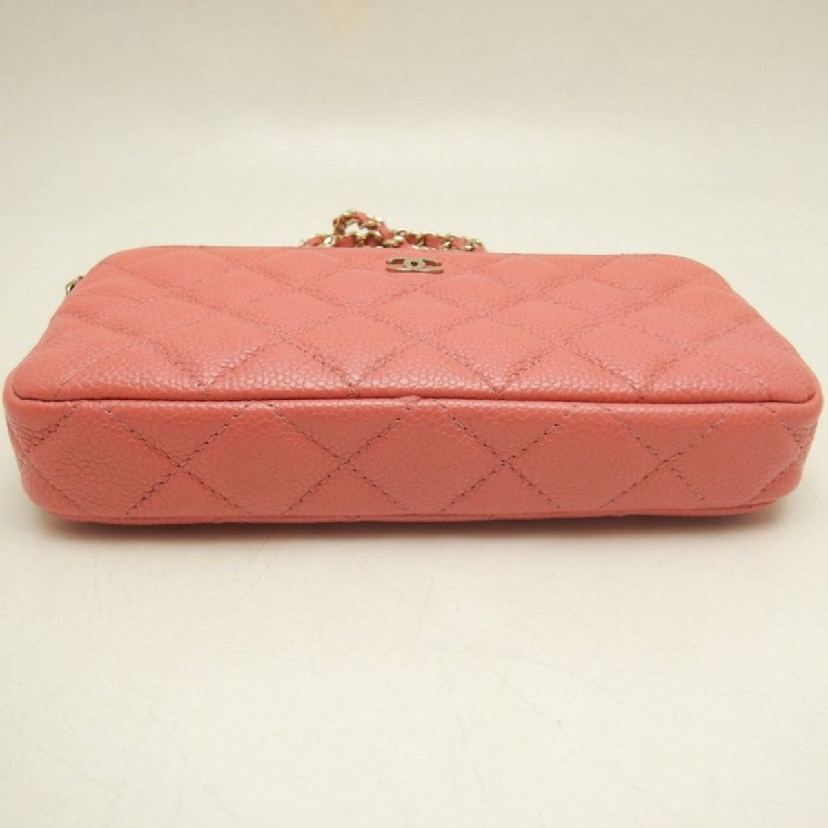 Chanel Pink Grained Calfskin Shoulder Bag (Pre-Owned)