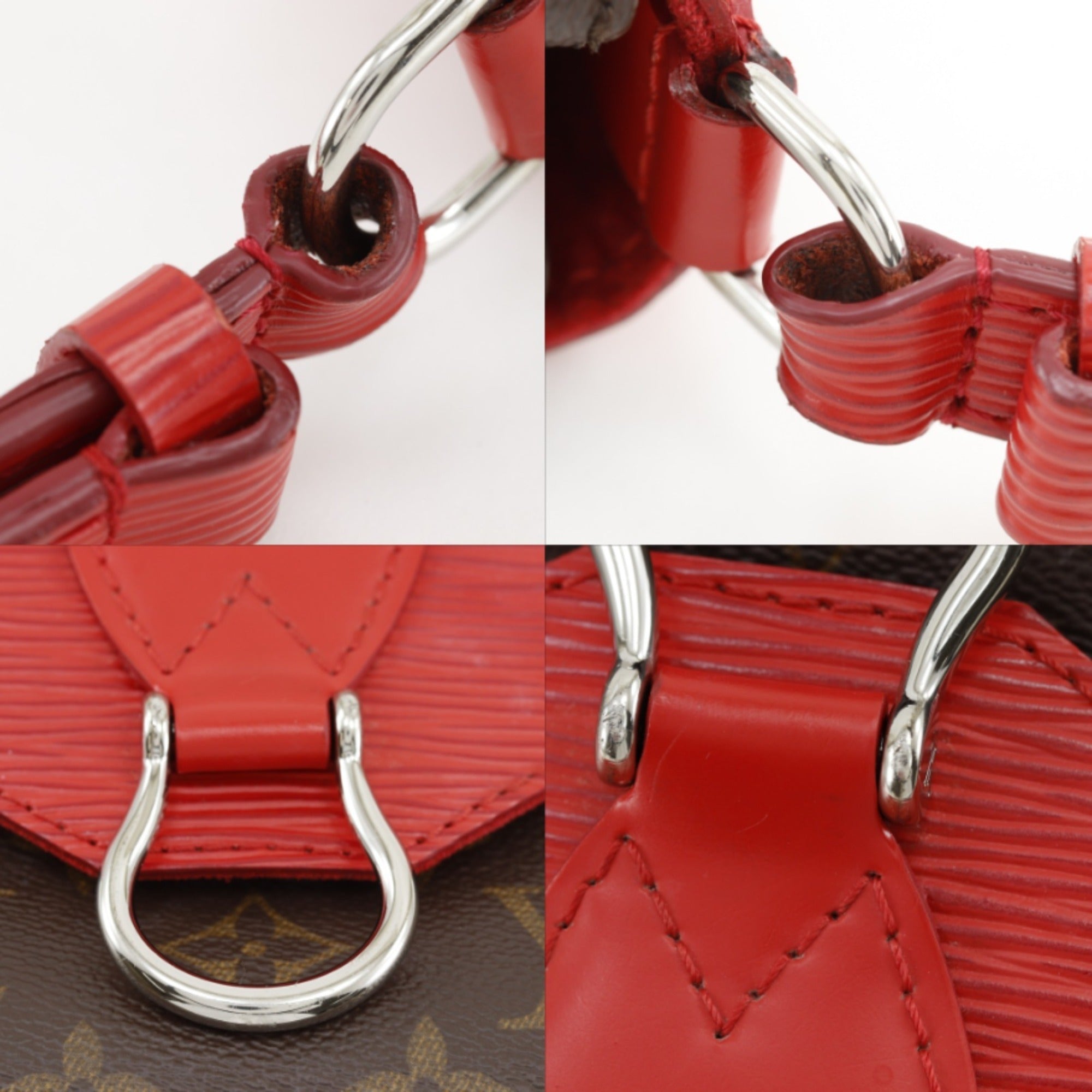 Louis Vuitton Monogram Brown Red Color Monogram Epi Leather Shoulder Bag (Pre-Owned)