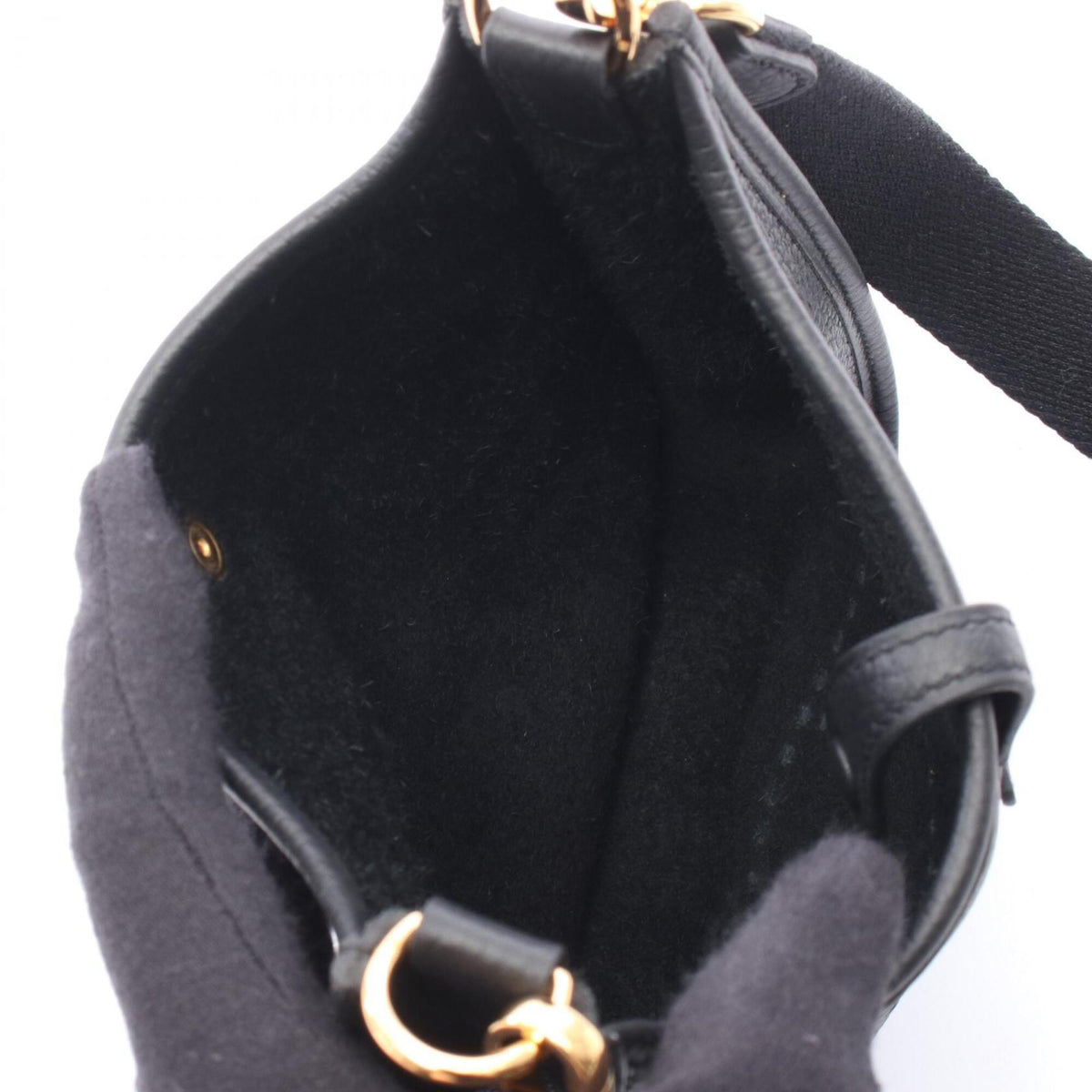 Hermes Black Taurillon Clemence Leather Shoulder Bag (Pre-Owned)